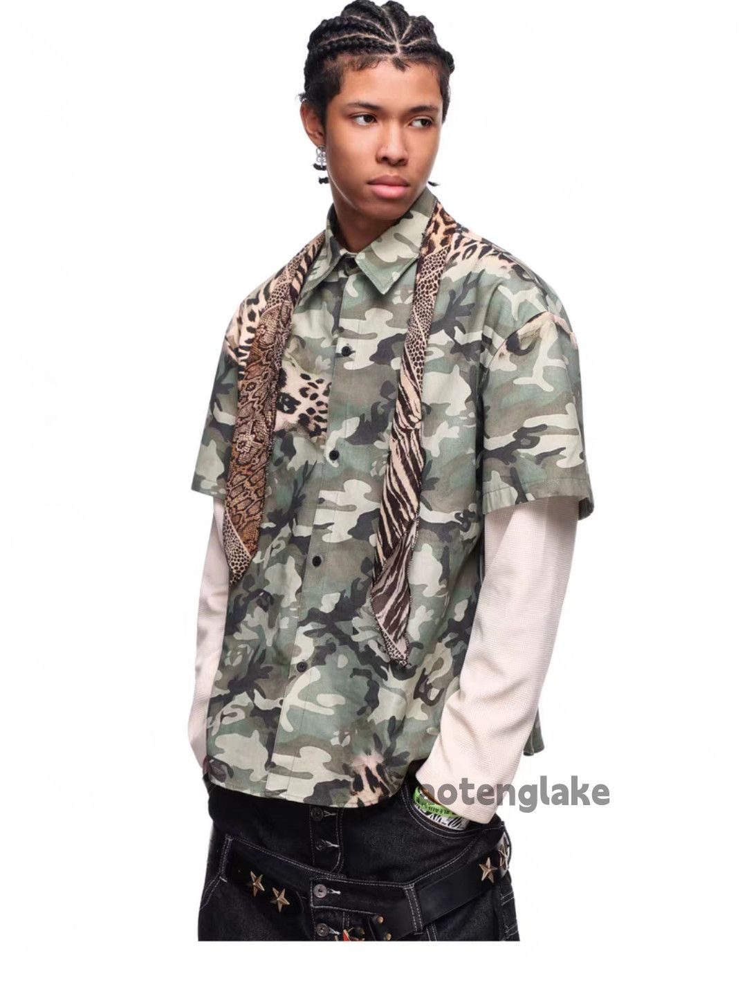 Vintage xz utility military outdoor hiphop camo leopard shirt Size US M / EU 48-50 / 2 - 7 Thumbnail