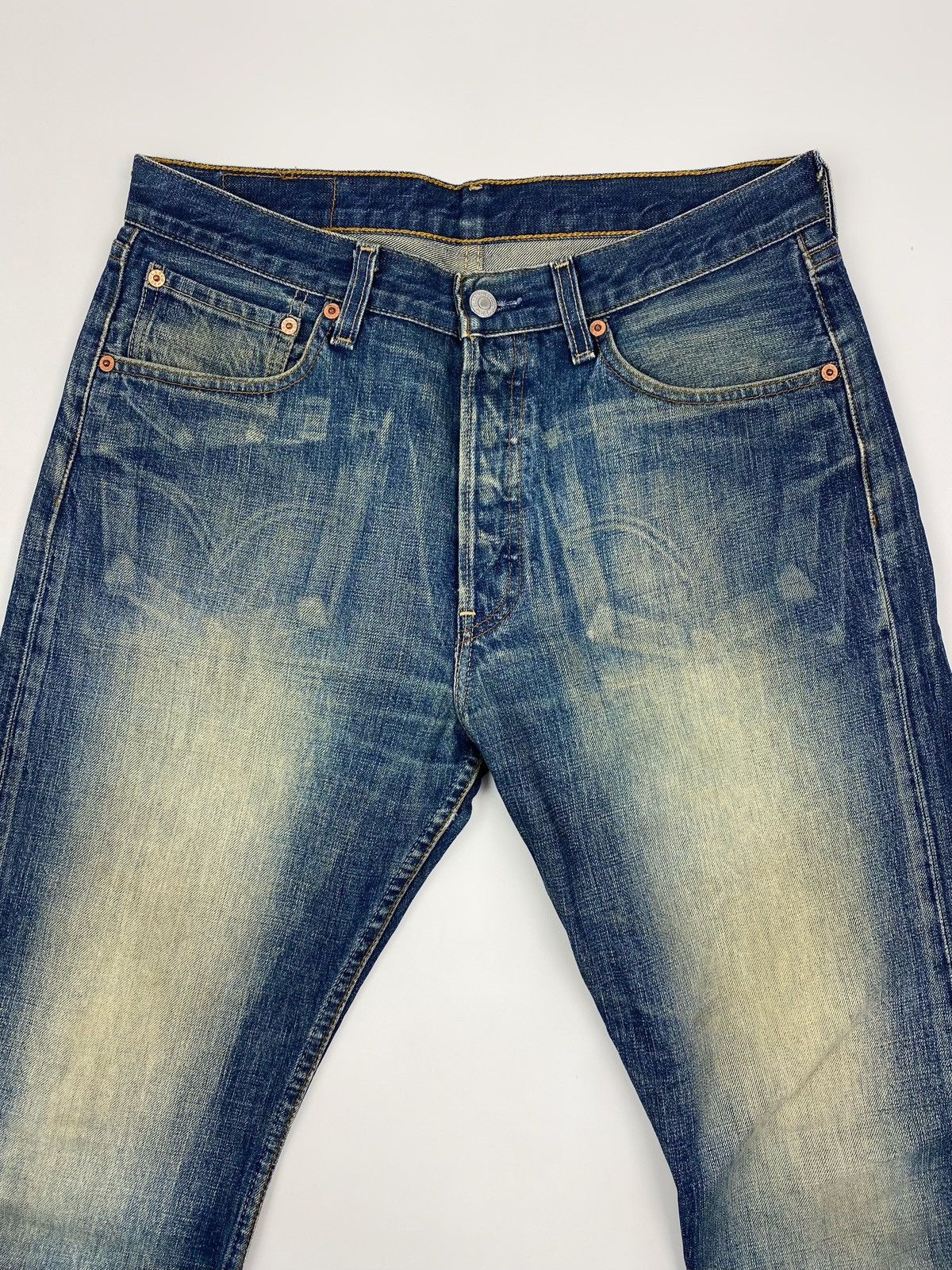 Levi's Y2K Vintage Distressed Levi’s 501 Mud Wash Denim Pants 32X30 Size US 32 / EU 48 - 4 Thumbnail
