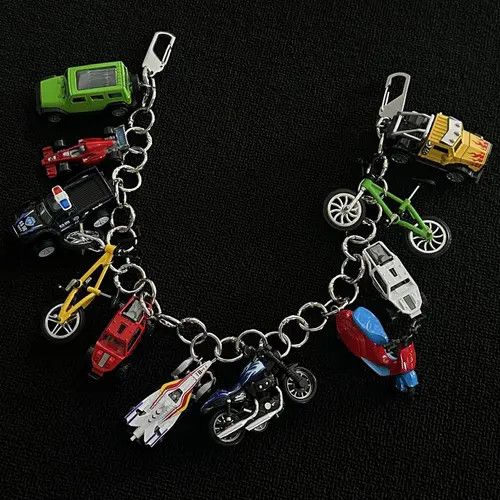 Jewelry Multi-Color Vehicle Charm Keychain, Metal Keyring Size ONE SIZE - 6 Thumbnail