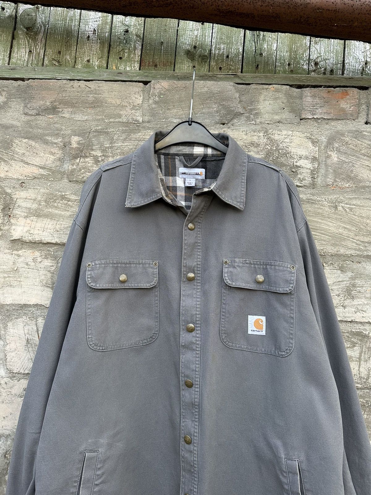 Carhartt × Vintage Vintage 90s Carhartt Heavy Overshirt Jacket Size US L / EU 52-54 / 3 - 5 Thumbnail