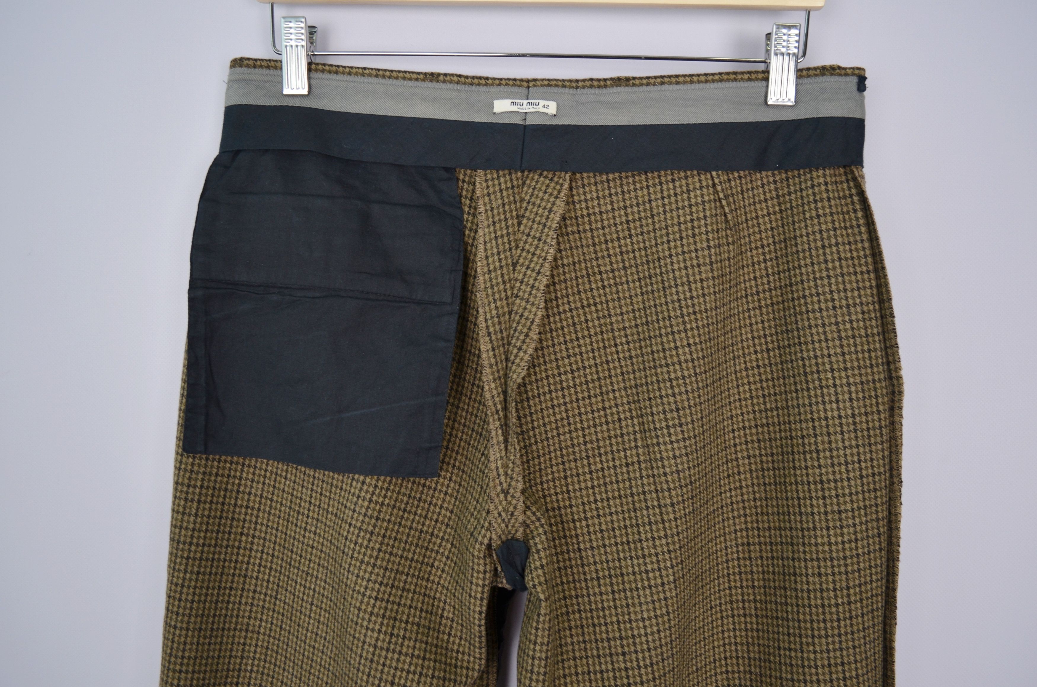 Miu Miu × Prada Miu Miu Prada Wool Check Wide Leg Pants Trousers Size IT42 Size 28" / US 6 / IT 42 - 11 Thumbnail
