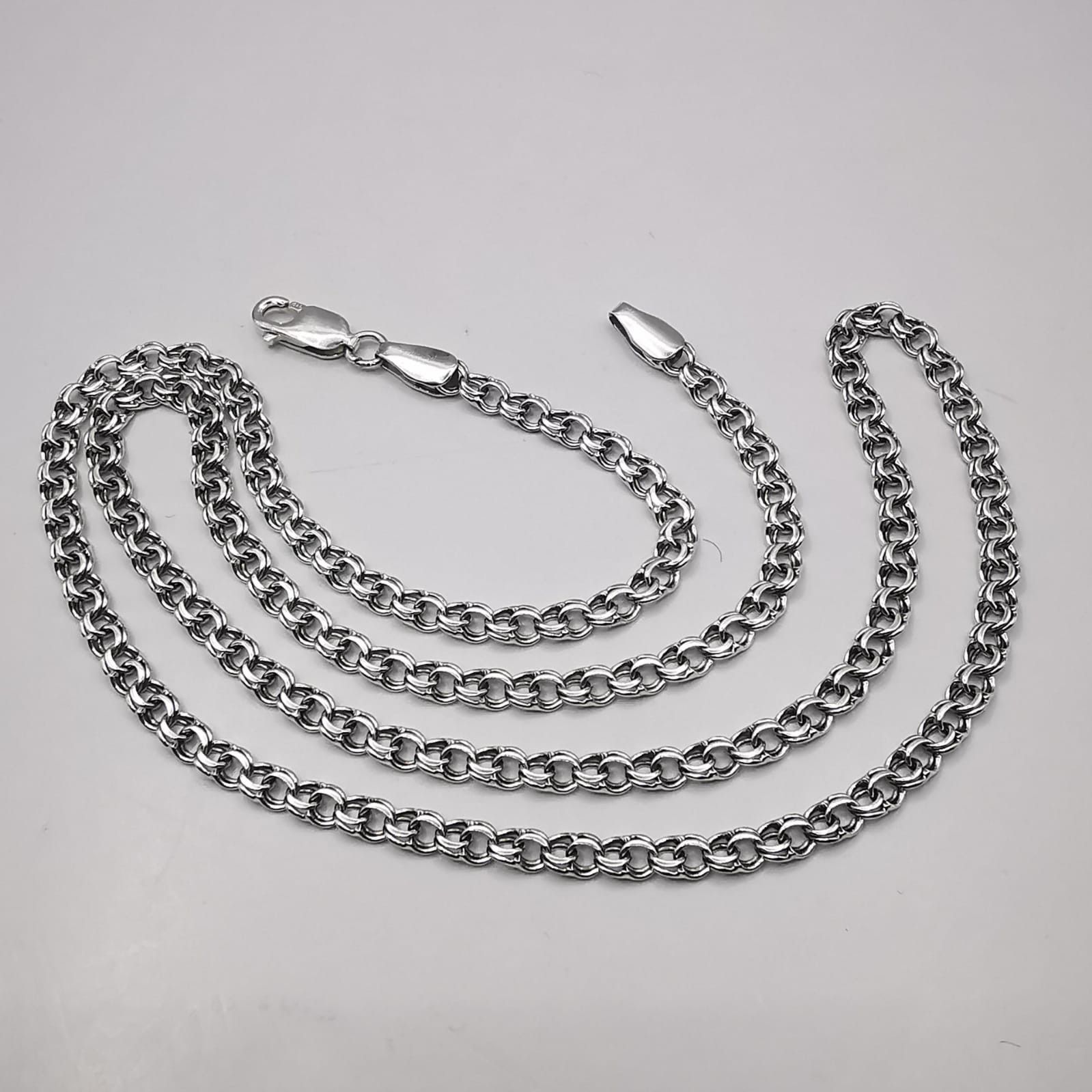 Sterling Silver Vintage Jewelry Chain,925 Sterling Silver,Signed 15,13g Size ONE SIZE - 1 Thumbnail