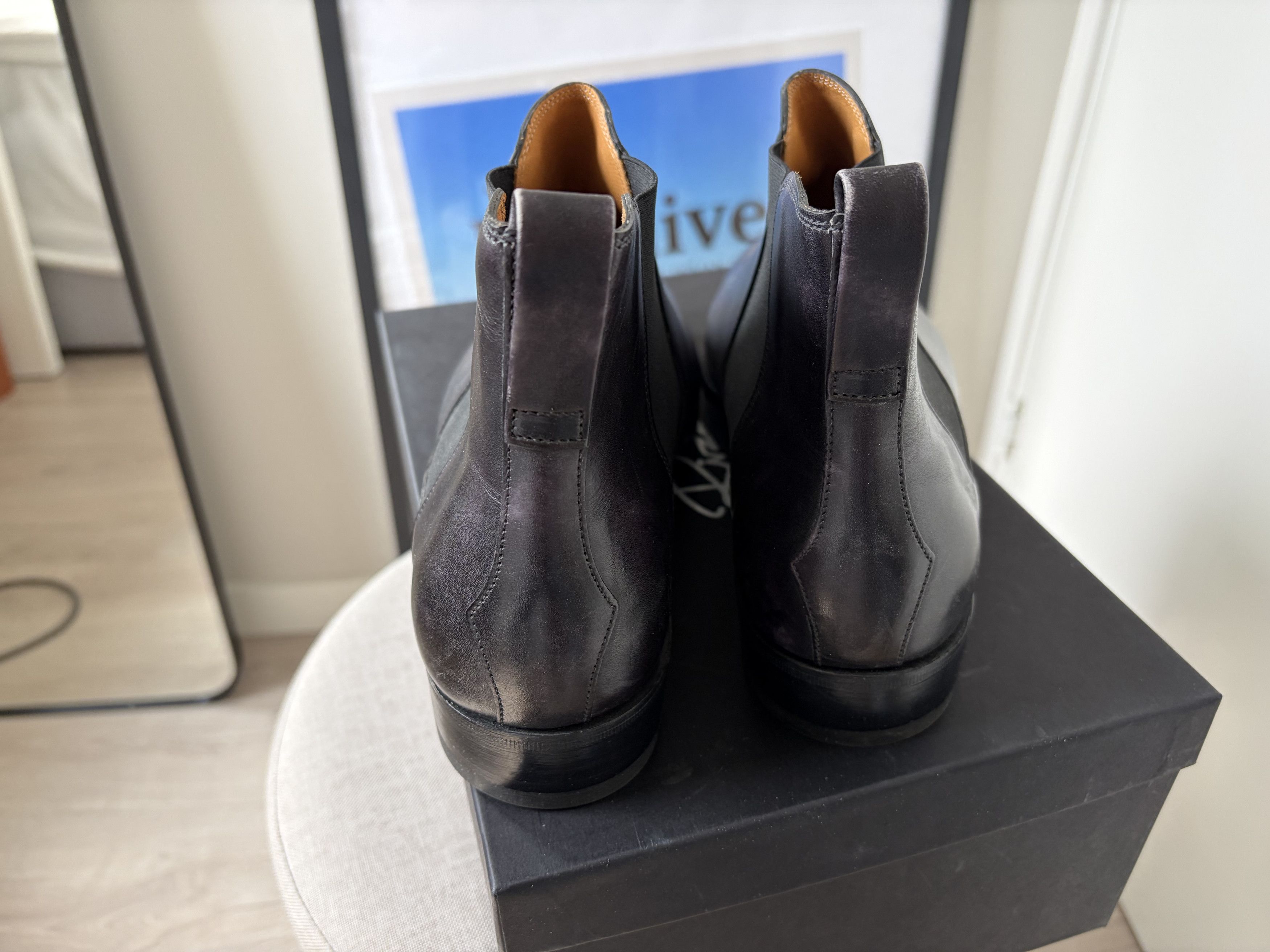 John Lobb [NO US TAX] New John Lobb museum calf Chelsea boots, UK9 Size US 10 / EU 43 - 4 Thumbnail