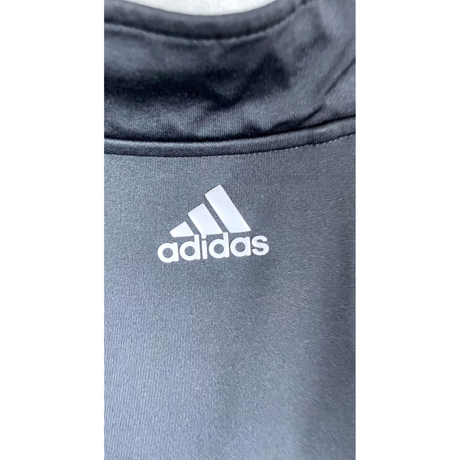 Adidas Adidas Pullover Vest Mens XL Black Sleeveless 1/4 Zip Mock Neck Golf Top Size 46R - 6 Thumbnail