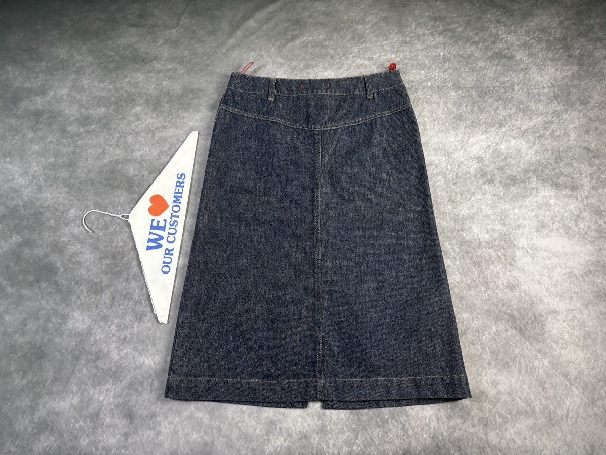 Prada × Vintage 2000s Prada Sport Vintage Prada Denim Maxi Skirt 1990s Long Size 28" / US 6 / IT 42 - 21 Thumbnail