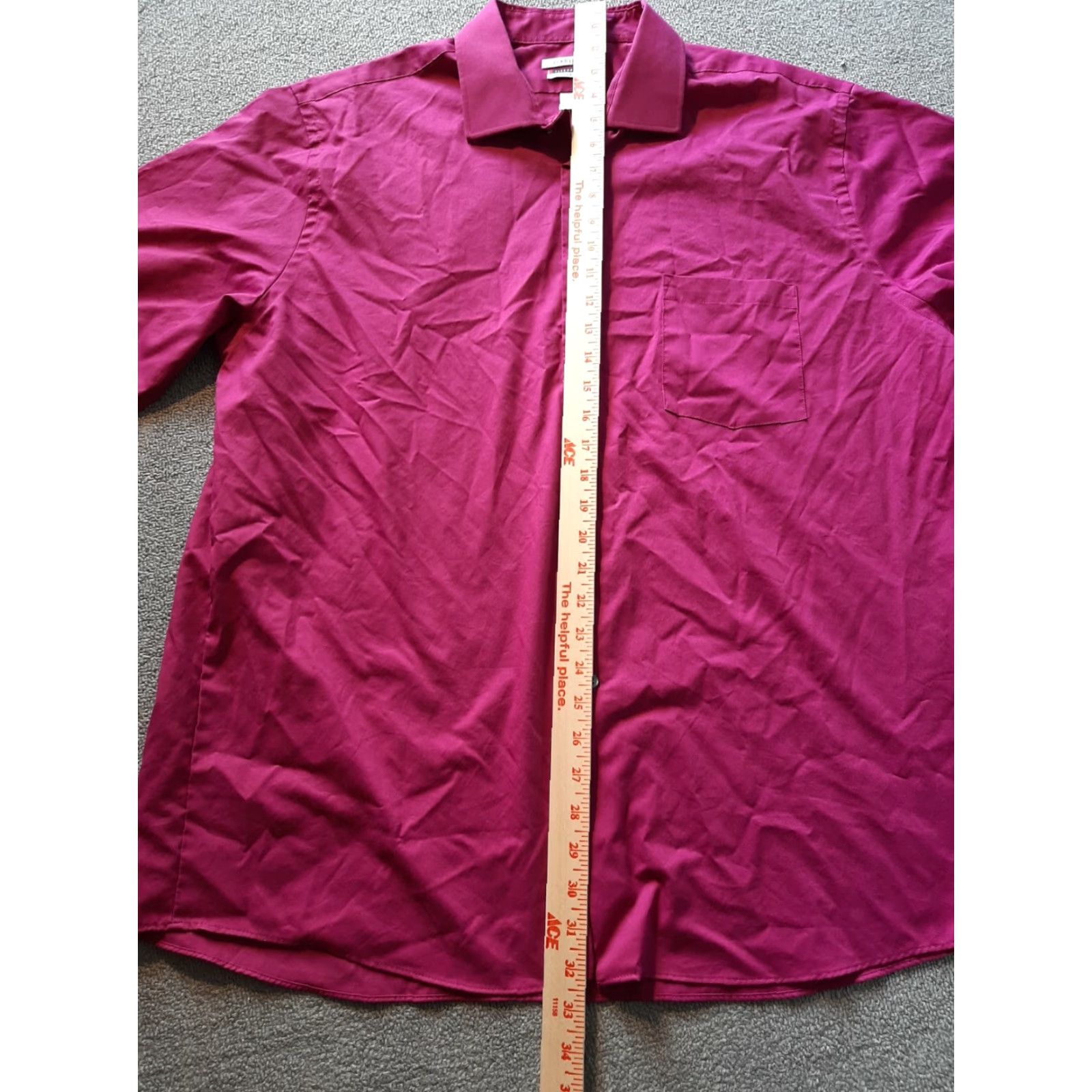 Van Heusen VINTAGE? Van Heusen Mens Button Front Shirt Purple Long Sleeve 17 1/2 32/33 Regular Fit Size US XL / EU 56 / 4 - 3 Thumbnail