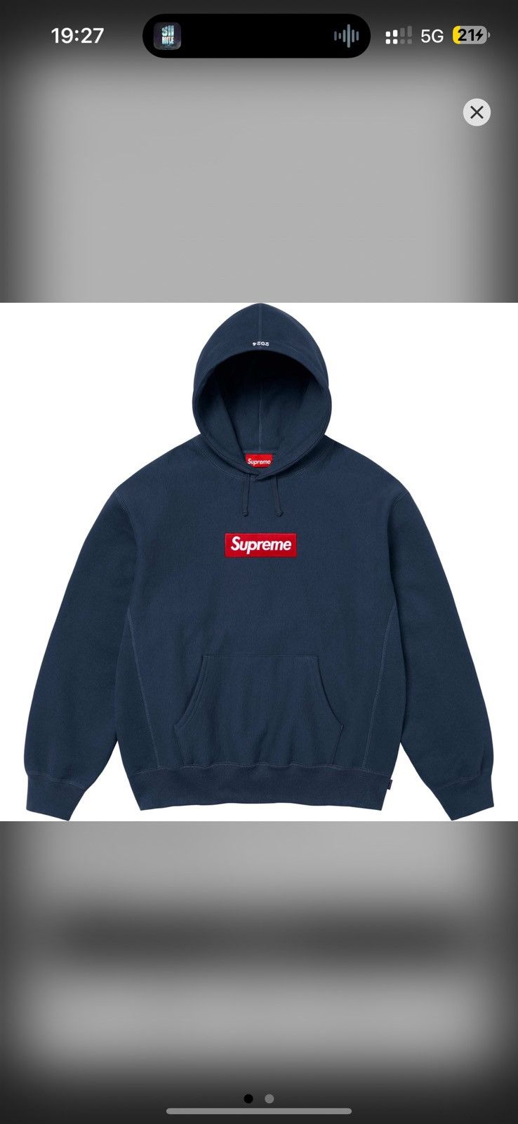 Supreme Supreme Box Logo Hoodie FW24 NAVY Grailed