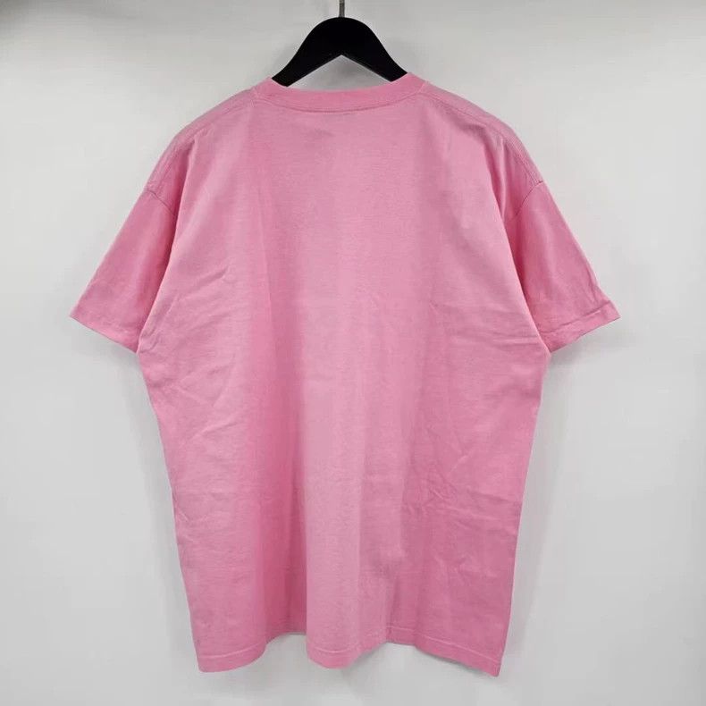 Balenciaga Balenciaga Pink Double B Embroidered Letter Short Sleeve Size US L / EU 52-54 / 3 - 2 Thumbnail