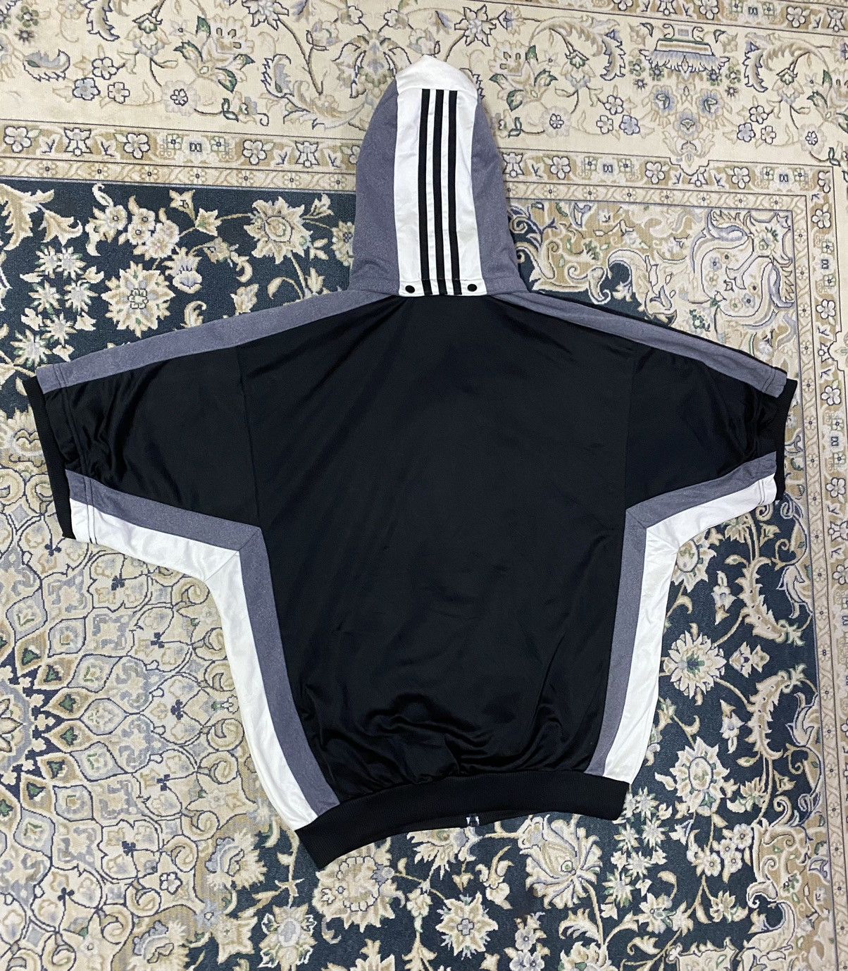 Adidas Adidas Vintage Zip Hoodie Short Sleeves Size US XL / EU 56 / 4 - 13 Thumbnail
