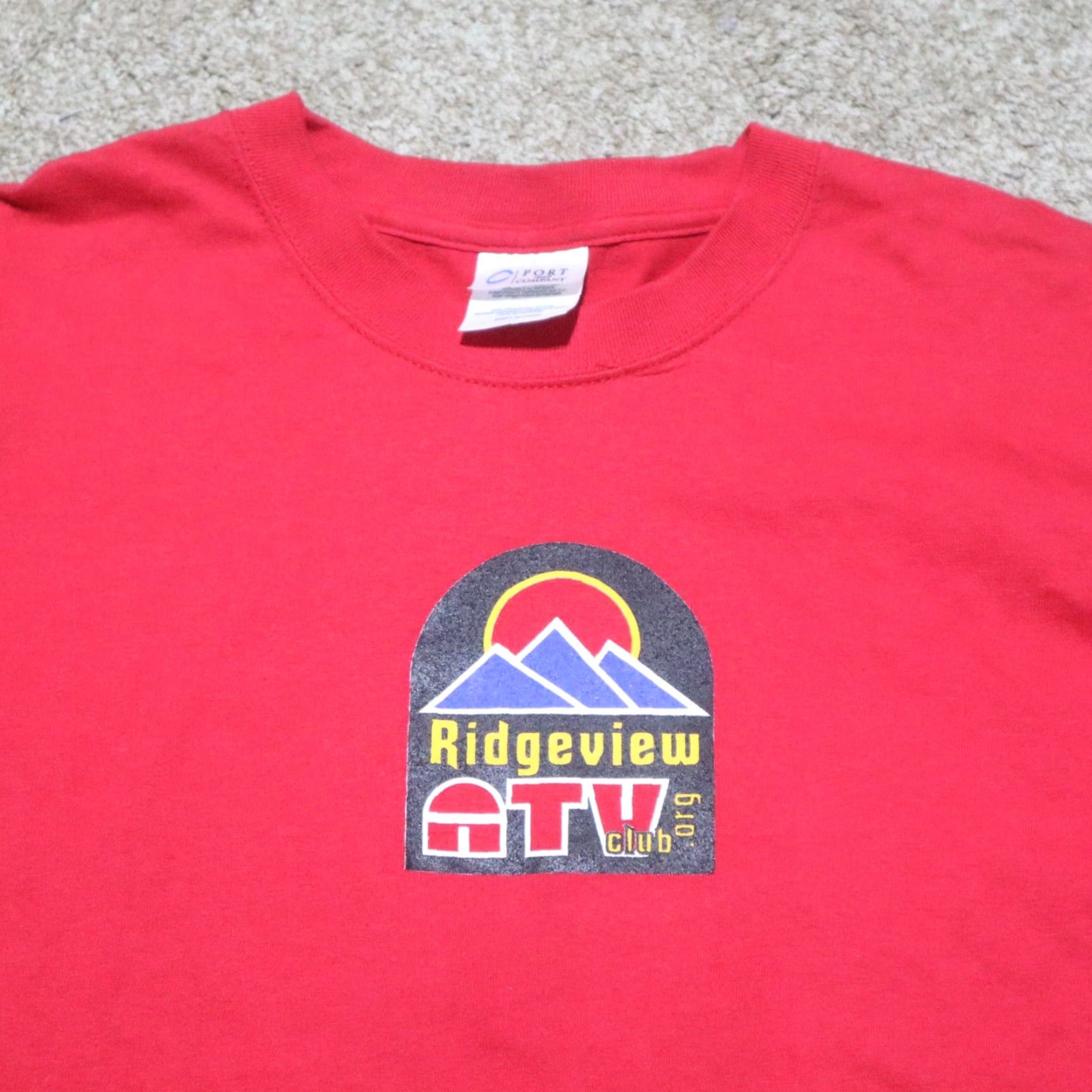 Vintage Ridgeview ATV Club Floyd VA Virginia Red Long Sleeve Tee T-Shirt Adult XL Size US XL / EU 56 / 4 - 3 Thumbnail