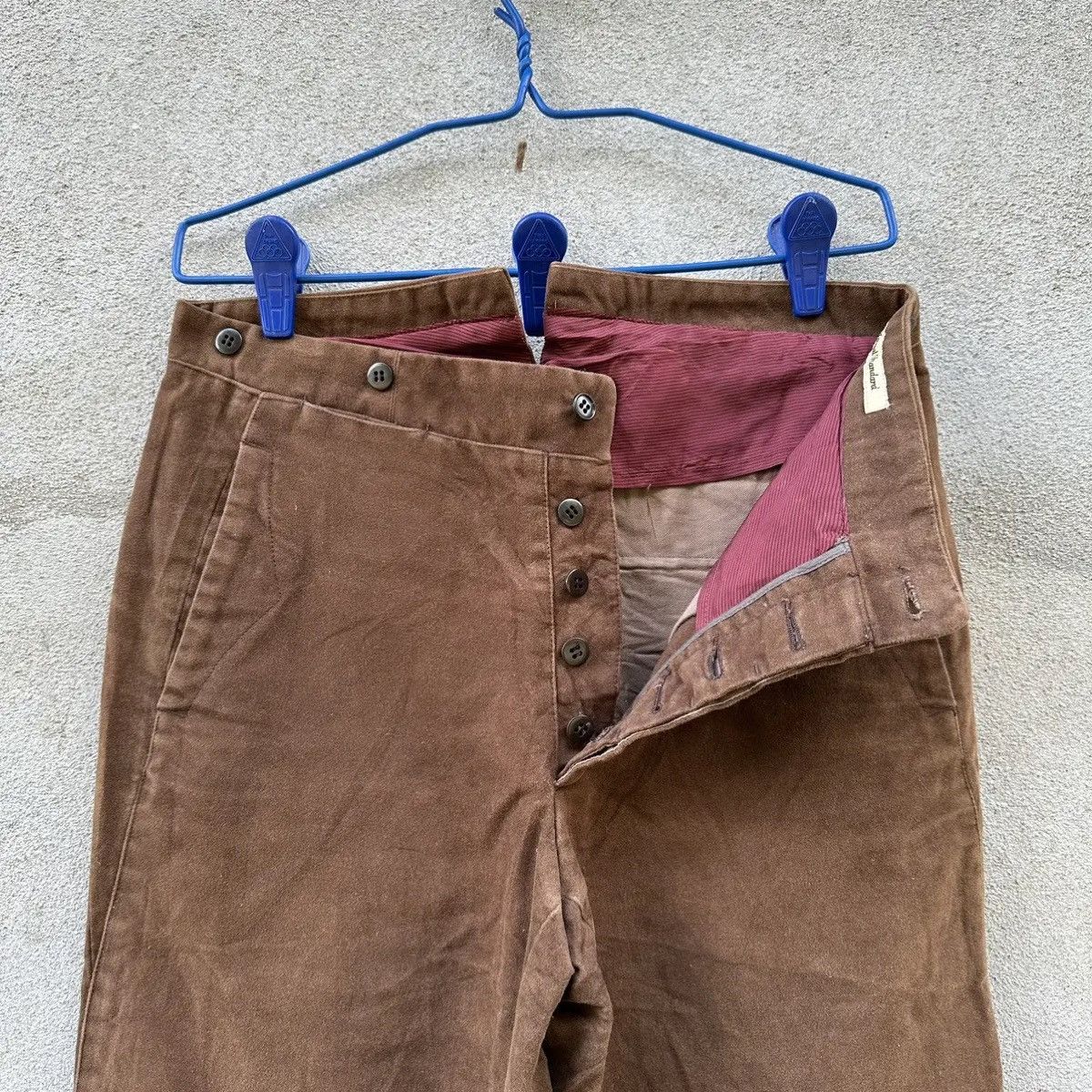 Buckle Black GABARDINE BUCKLE BACK TROUSERS JAPANESE VTG SUSPENDERS PANTS Size US 30 / EU 46 - 8 Thumbnail