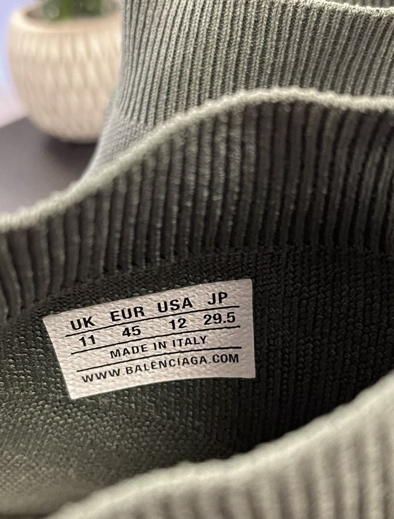 Balenciaga Size 12/EU45 - Balenciaga 2.0 Speed Allover Logo Olive Green Size US 12 / EU 45 - 6 Thumbnail