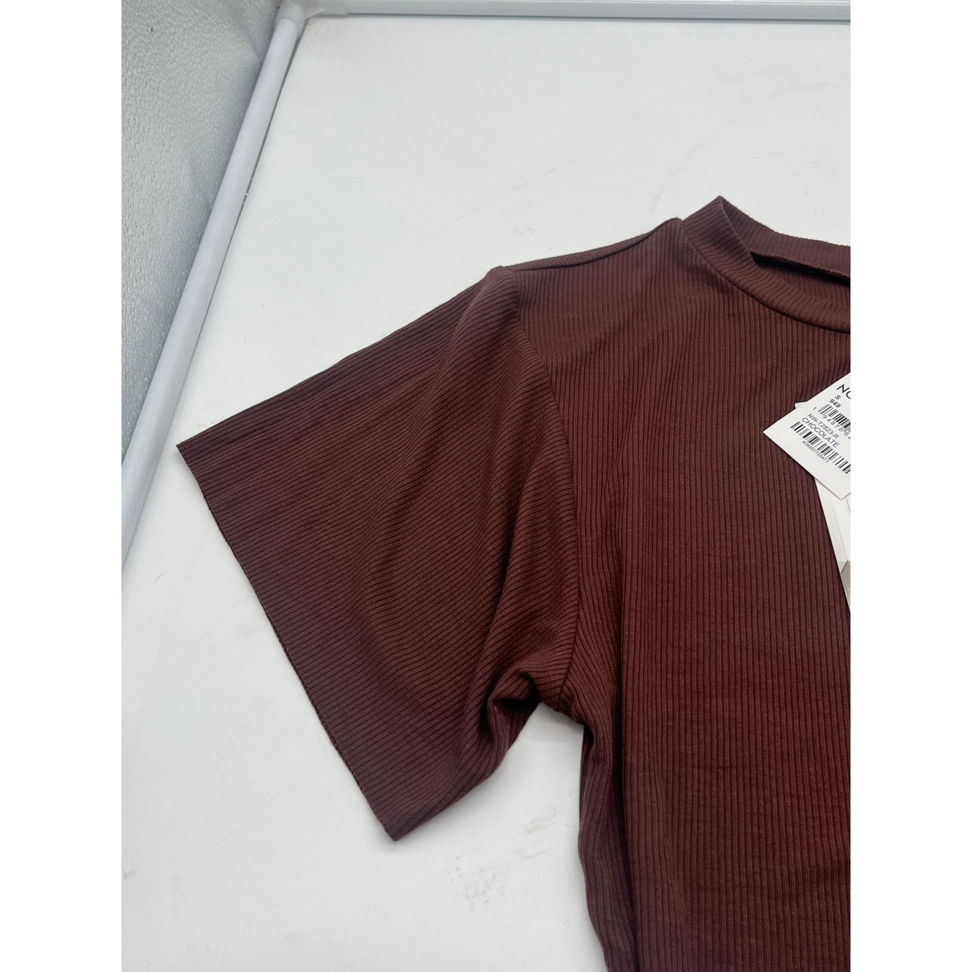 Other Naked Wardrobe Crop T-shirt In Chocolate, Sz. S Size S / US 4 / IT 40 - 8 Thumbnail