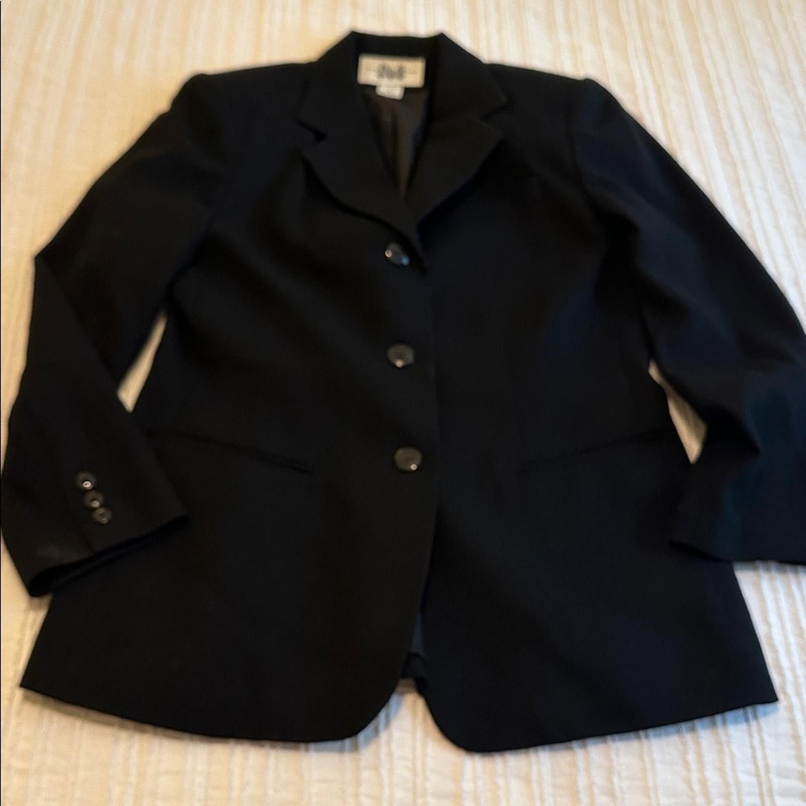 Other Mark Alexander sz 8 100% Wool Blazer Black Pockets 90’s Y2K Size M / US 6-8 / IT 42-44 - 5 Thumbnail