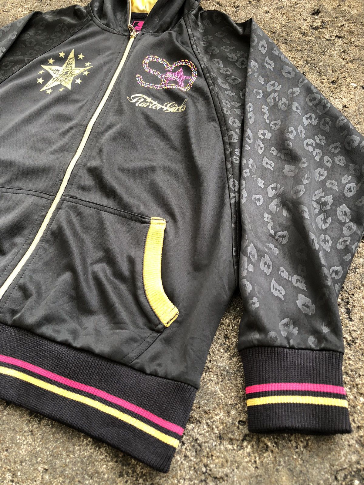 Starter Starter Y2K Vintage Cool Hoodie, Leopard Gold Shinny Diamond Size M / US 6-8 / IT 42-44 - 15 Thumbnail