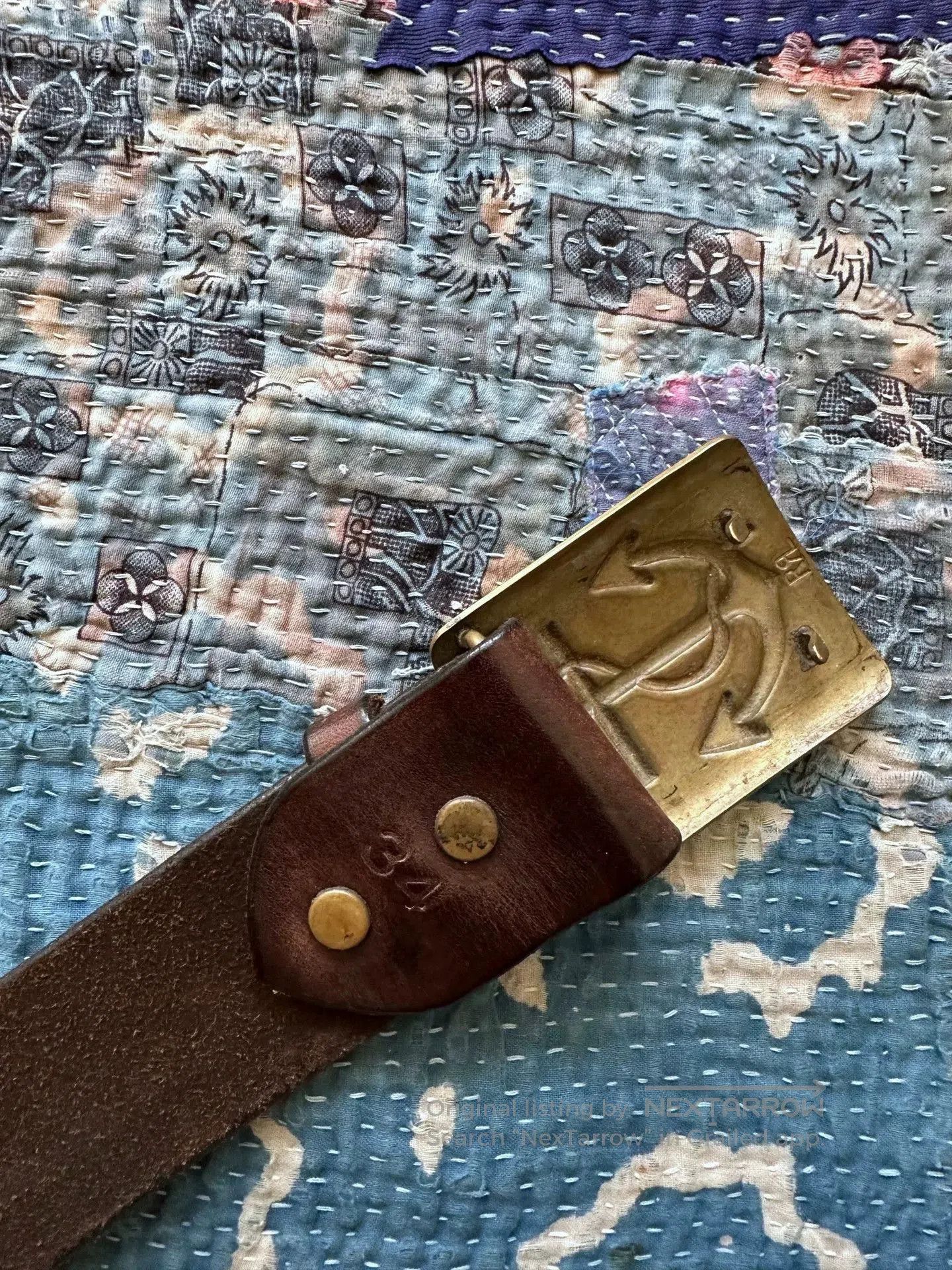 RRL Ralph Lauren RRL Anchor Double Buckle Belt. Size ONE SIZE - 7 Thumbnail