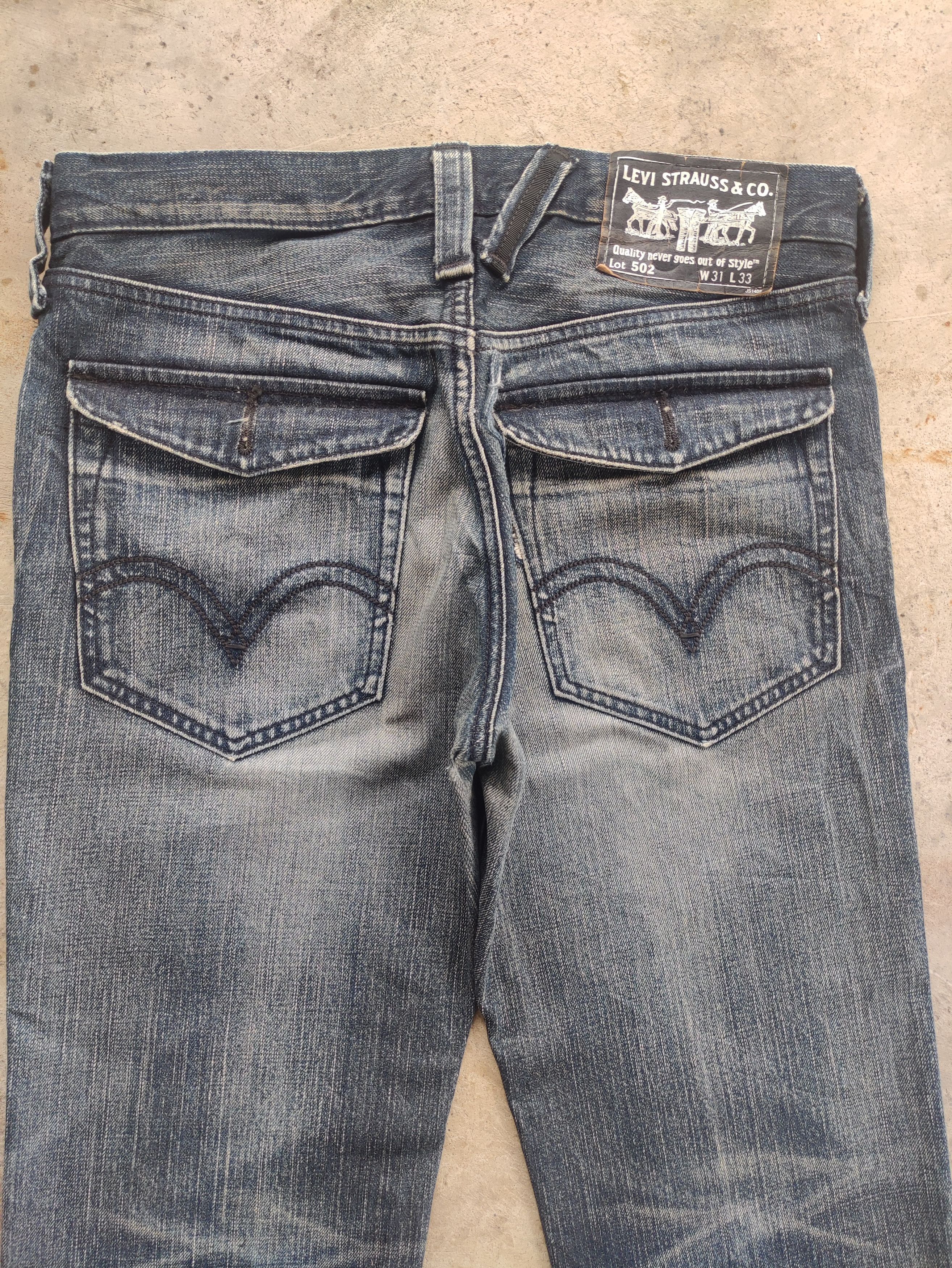 Levi's Vintage Levi's 502 jean Distressed Faded Denim Pants Size US 33 - 9 Thumbnail
