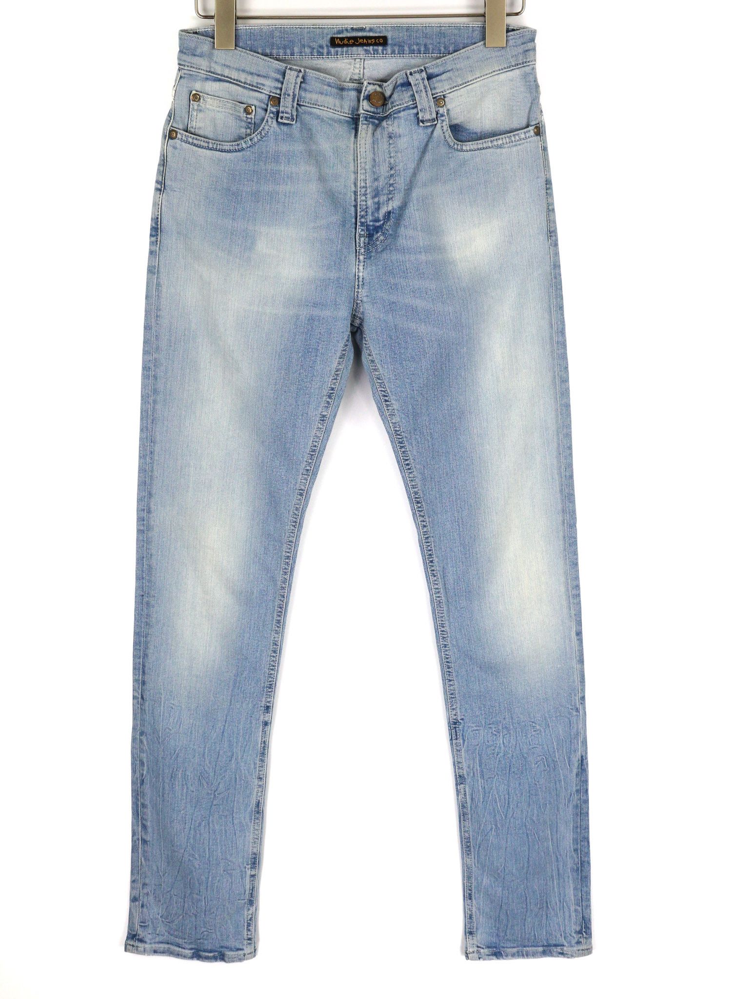 Nudie Jeans HIGH KAI W29/L32 Light Bleached Indigo Blue Jeans 81930 Size US 29 - 1 Thumbnail