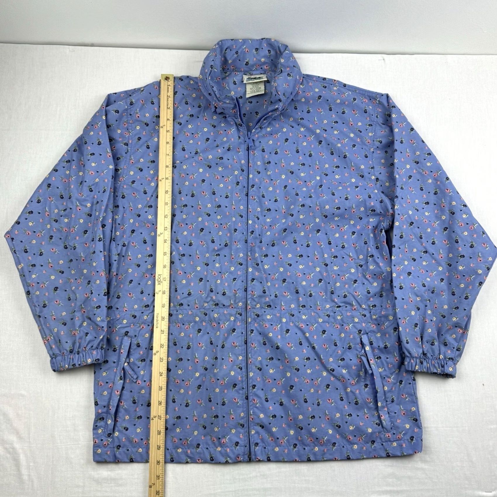 Northern Reflections VINTAGE Northern Reflections Jacket Womens Large Blue Flower 90s Windbreaker Size L / US 10 / IT 46 - 6 Thumbnail