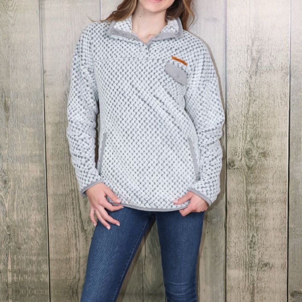 Other Simply southern white and gray zip up jacket Size S / US 4 / IT 40 - 1 Thumbnail