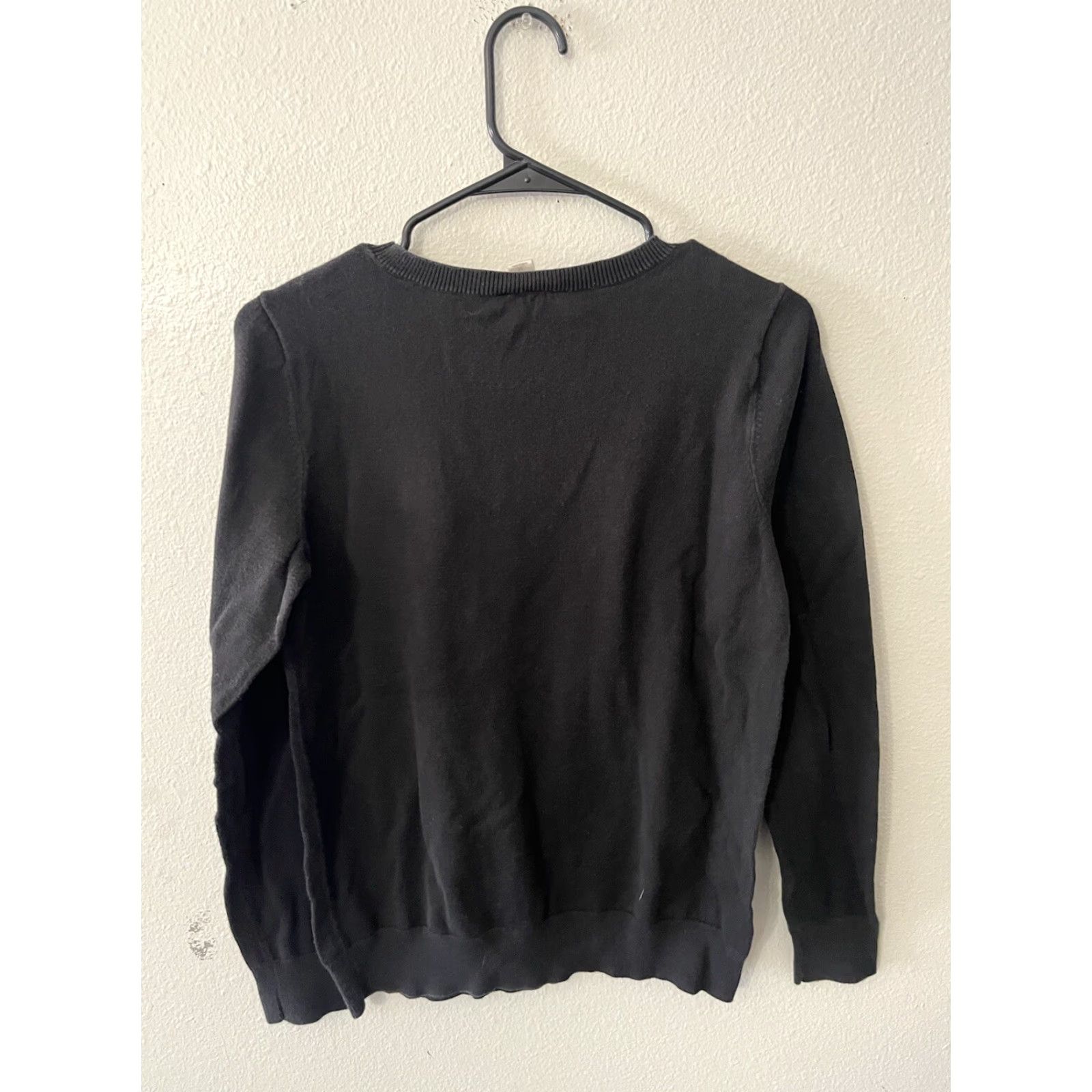 Loft LOFT Sweater Womens Solid Black Button Shoulder Long Sleeve Size M Size M / US 6-8 / IT 42-44 - 3 Thumbnail