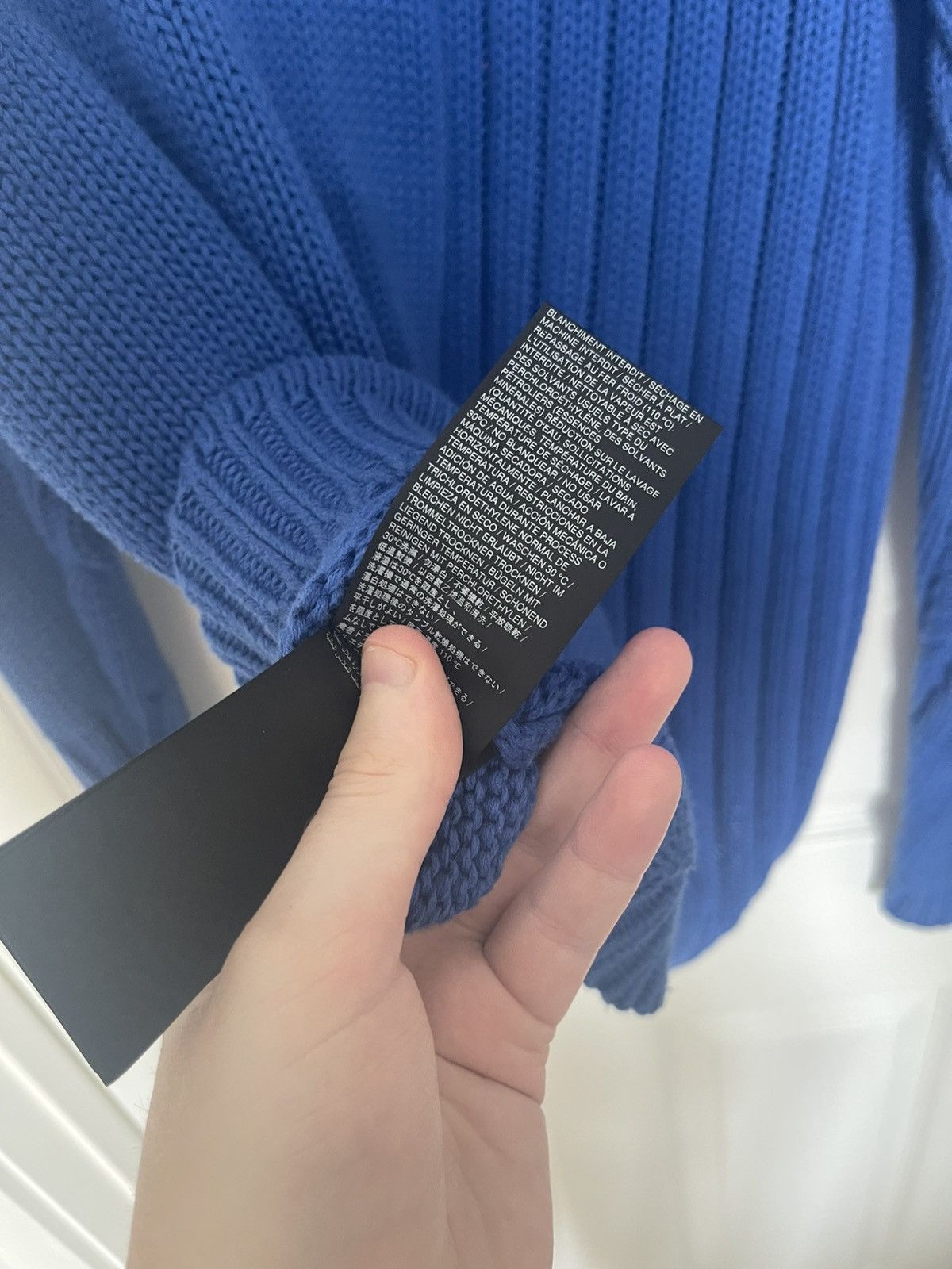 Heron Preston Logo Patch Cable Knit Design Switch Blue Sweater Size US L / EU 52-54 / 3 - 5 Thumbnail