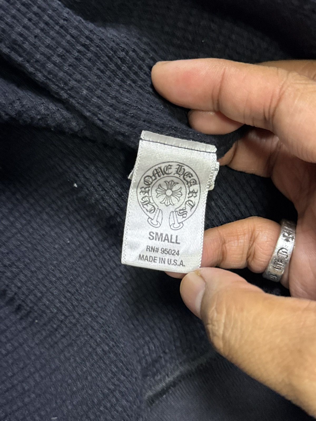 Chrome Hearts THRASHED! CROSS PLUS THERMAL HOODIE Size US S / EU 44-46 / 1 - 11 Thumbnail