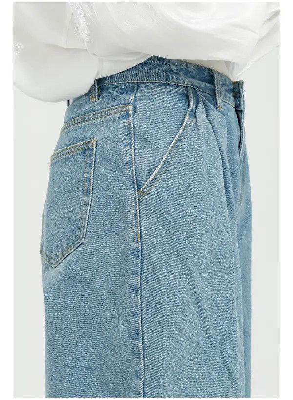Japanese Brand VIBE Relaxed mid-rise wide-leg straight-leg jeans Size US 32 / EU 48 - 8 Thumbnail