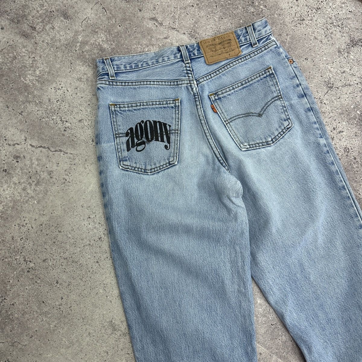 Levi's Vintage 90s Levis 501 Orange Tab Knifes Agony custom jeans Size US 30 / EU 46 - 6 Thumbnail