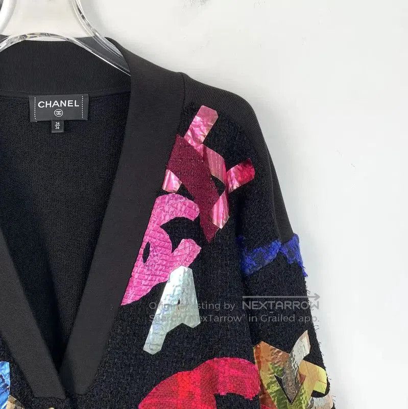 Chanel Chanel Black Cotton Women's Cardigan . Size XXS / US 00 / IT 34 - 2 Thumbnail