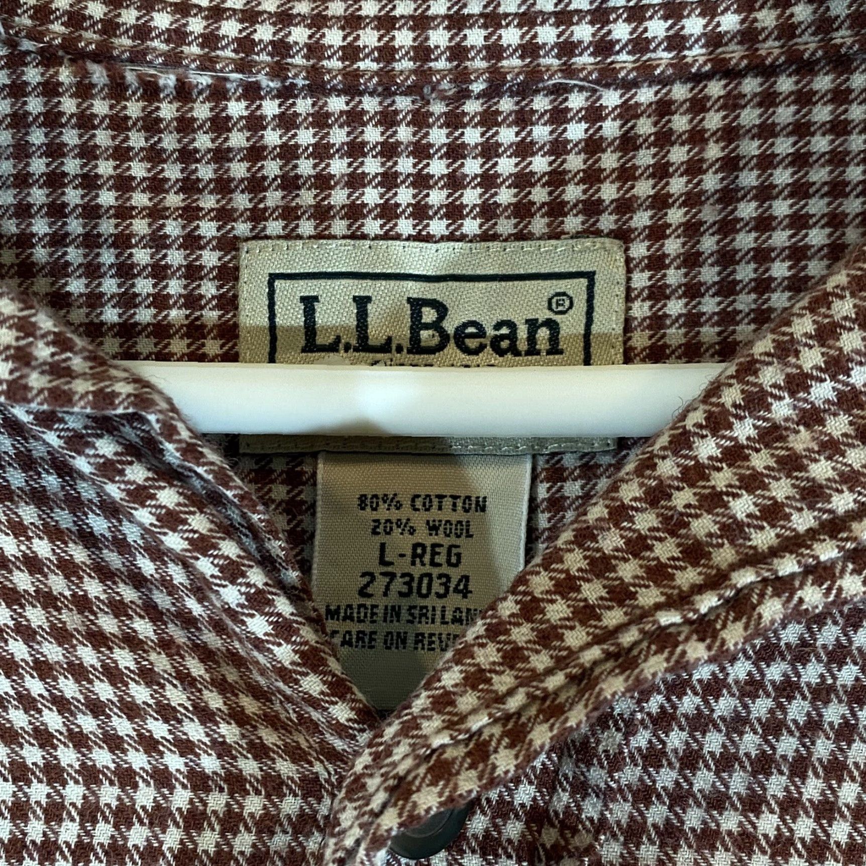 Vintage VINTAGE LL Bean Shirt Mens Large Red White Wool Blend Button Down Long Sleeve Outdoors Size US L / EU 52-54 / 3 - 3 Thumbnail