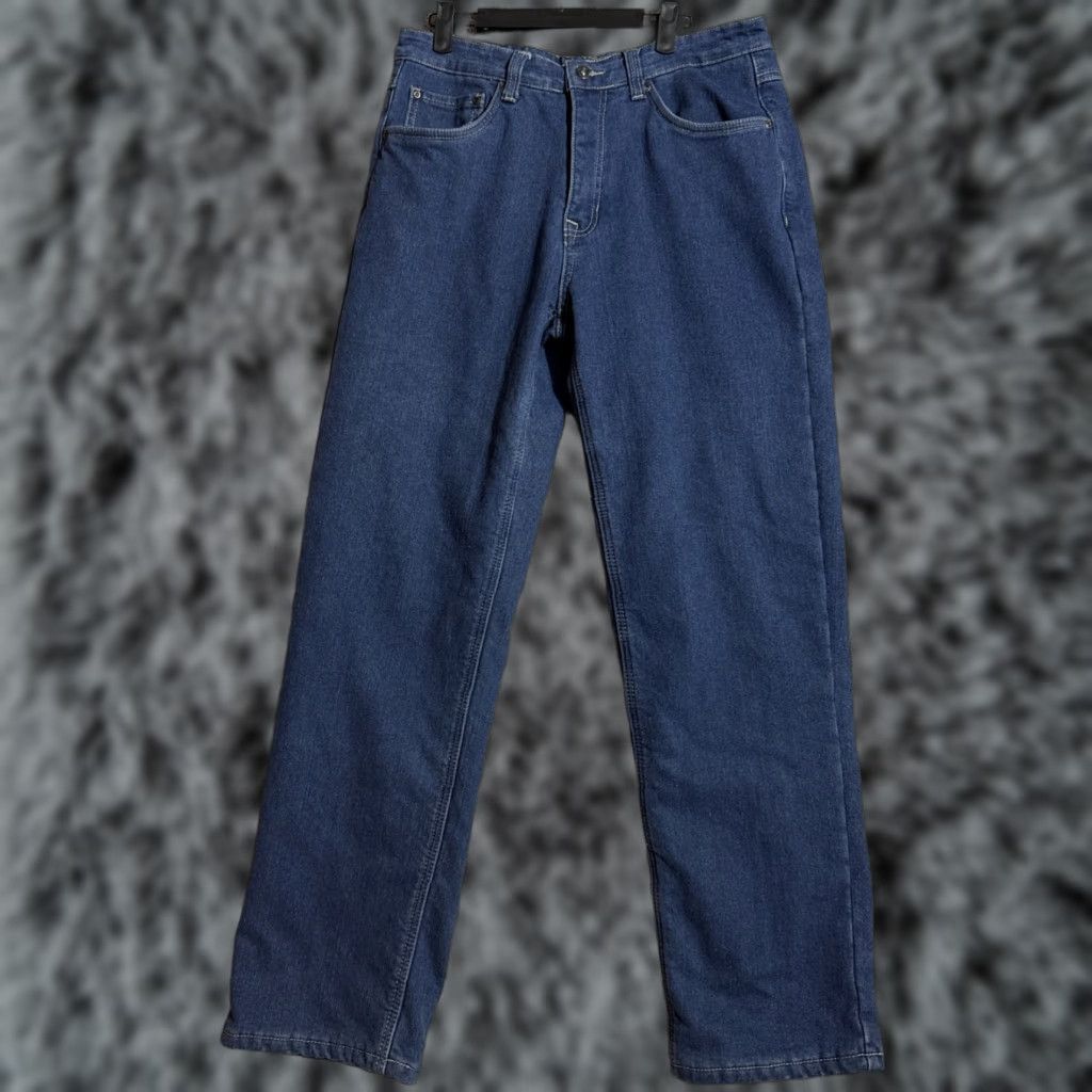 Vintage VINTAGE Smiths Workwear Jeans Men Size 34x34 Straight Fit Streetwear 90s Revival Blue Cotton Polyester Spandex 5-Pocket Mens Size US 34 / EU 50 - 1 Thumbnail