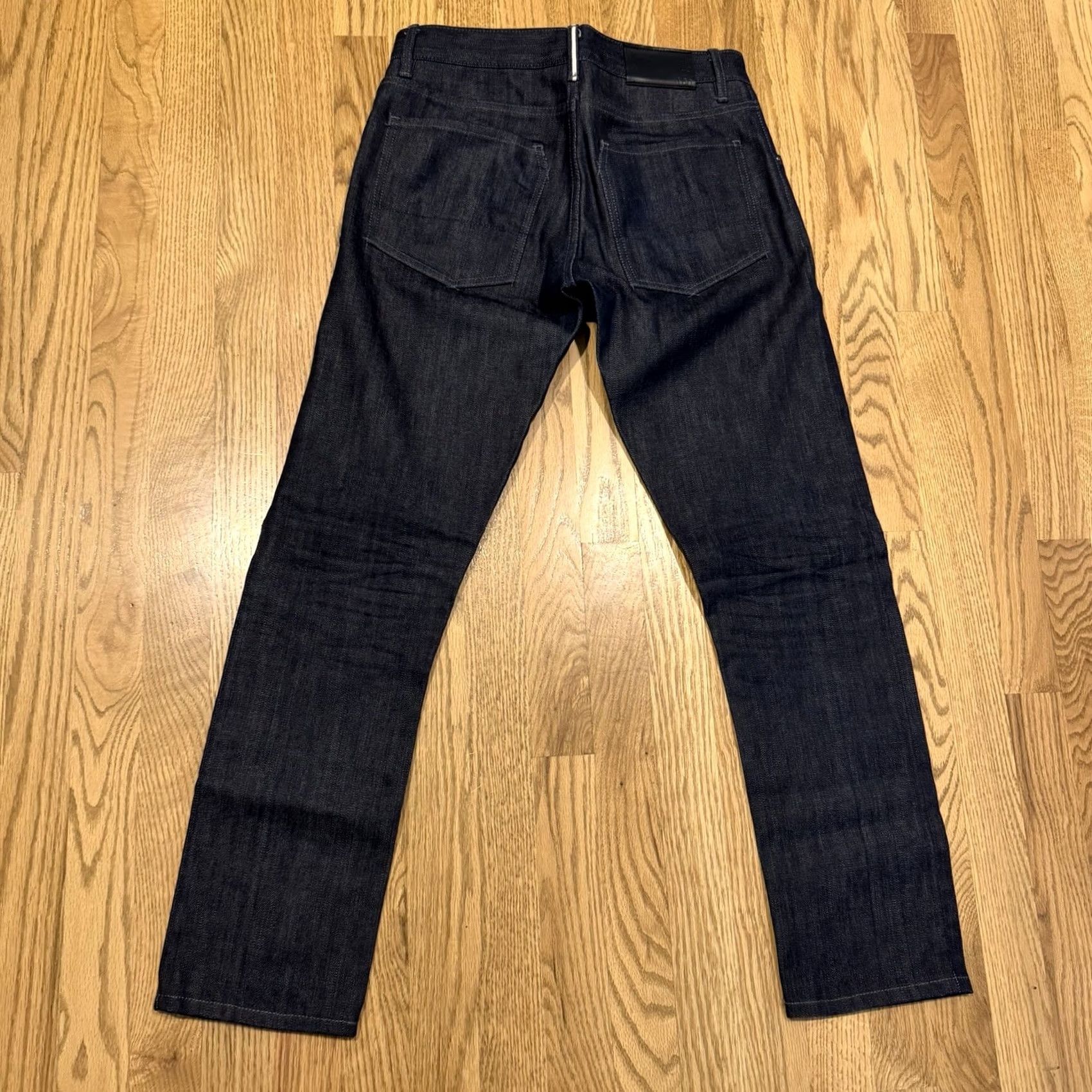 Raleigh Denim Raleigh Denim Martin Jeans Slim 29x29 Blue Denim Regular 30 in Waist 29 in Inseam 29 in 5-Pocket USA Cone Selvage Raw Dark Denim Pants Men’s Size US 29 - 3 Thumbnail