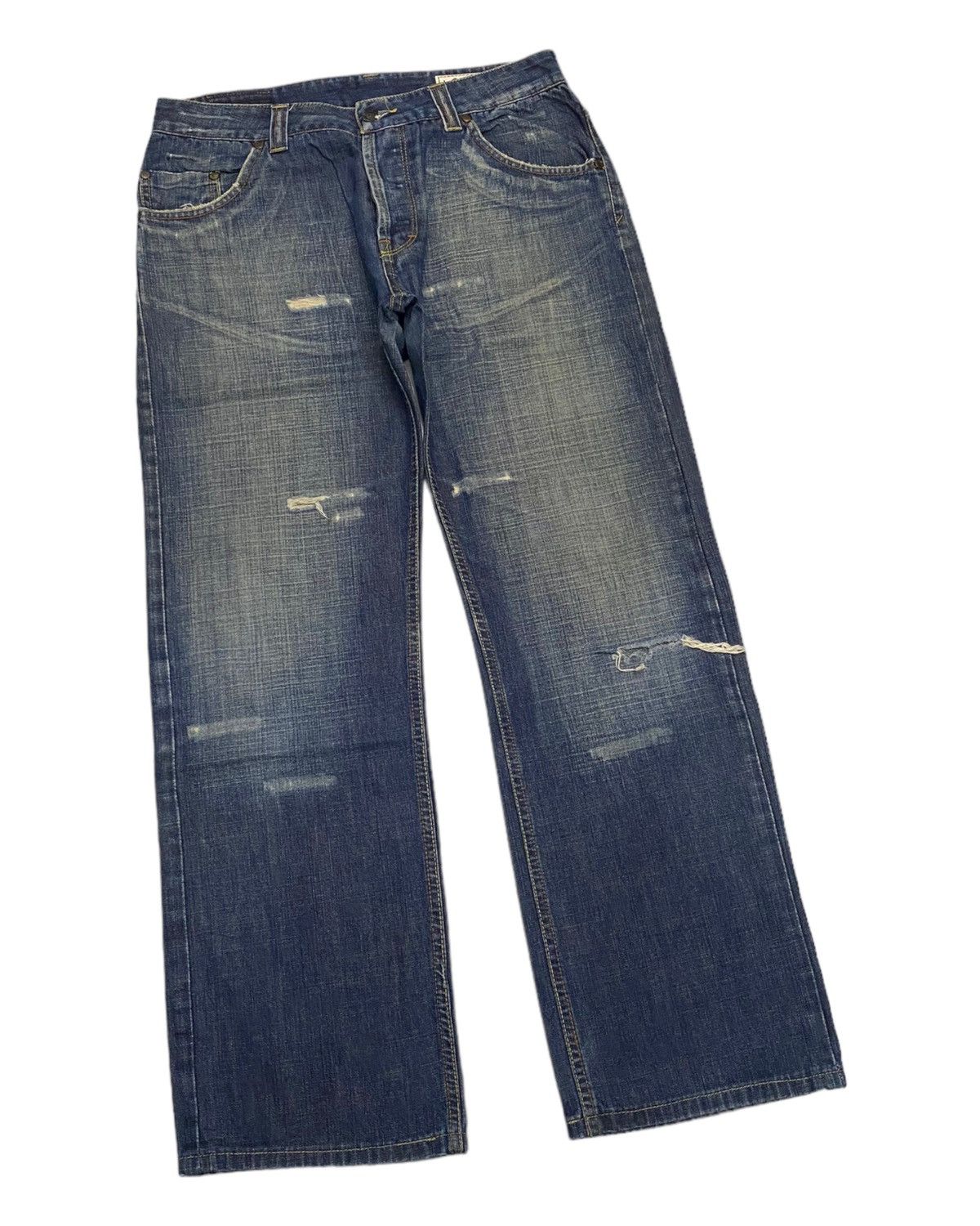 Kapital BAGGY JEANS RARE DISTRESS DENIM ABAHOUSE Size US 32 / EU 48 - 6 Thumbnail