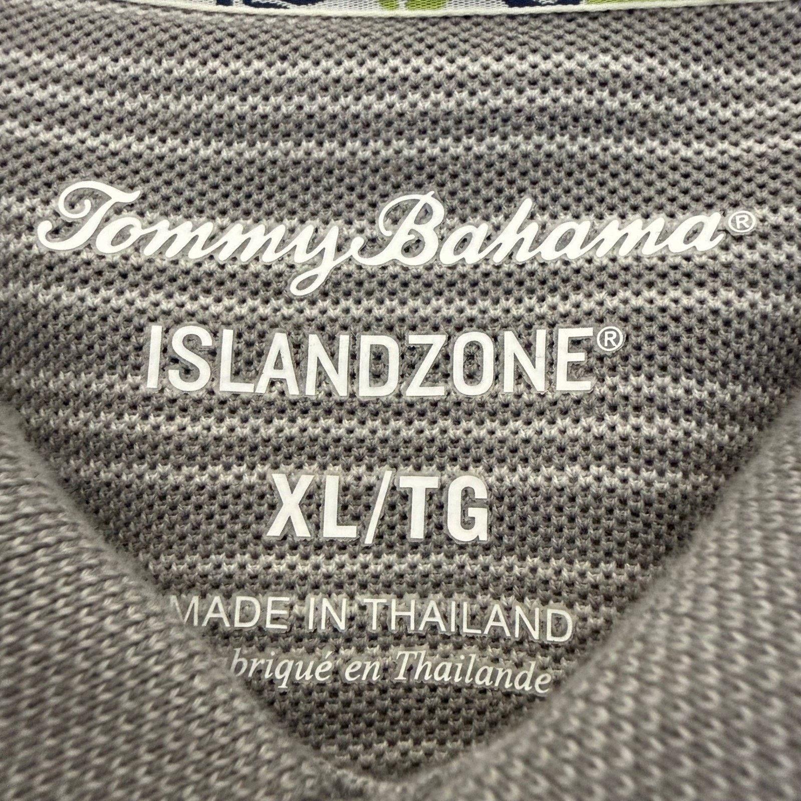 Tommy Bahama Tommy Bahama Mens IslandZone Polo Shirt XL Gray Striped Size US XL / EU 56 / 4 - 2 Thumbnail