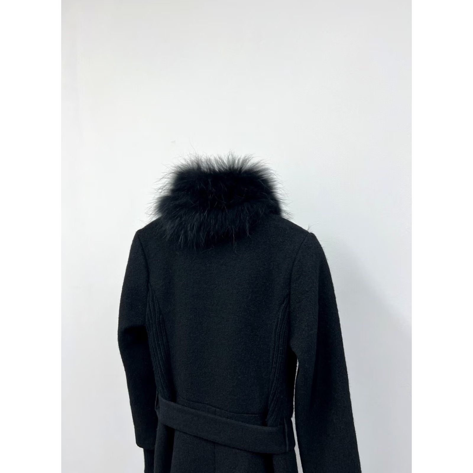 Pinko PINKO Coat Jacket Ladies Wool Blend Fur Detail US 4 UK 8 Black Wool Blend Coat Jacket Mens Womens Girls Boy Title Size M / US 6-8 / IT 42-44 - 5 Thumbnail