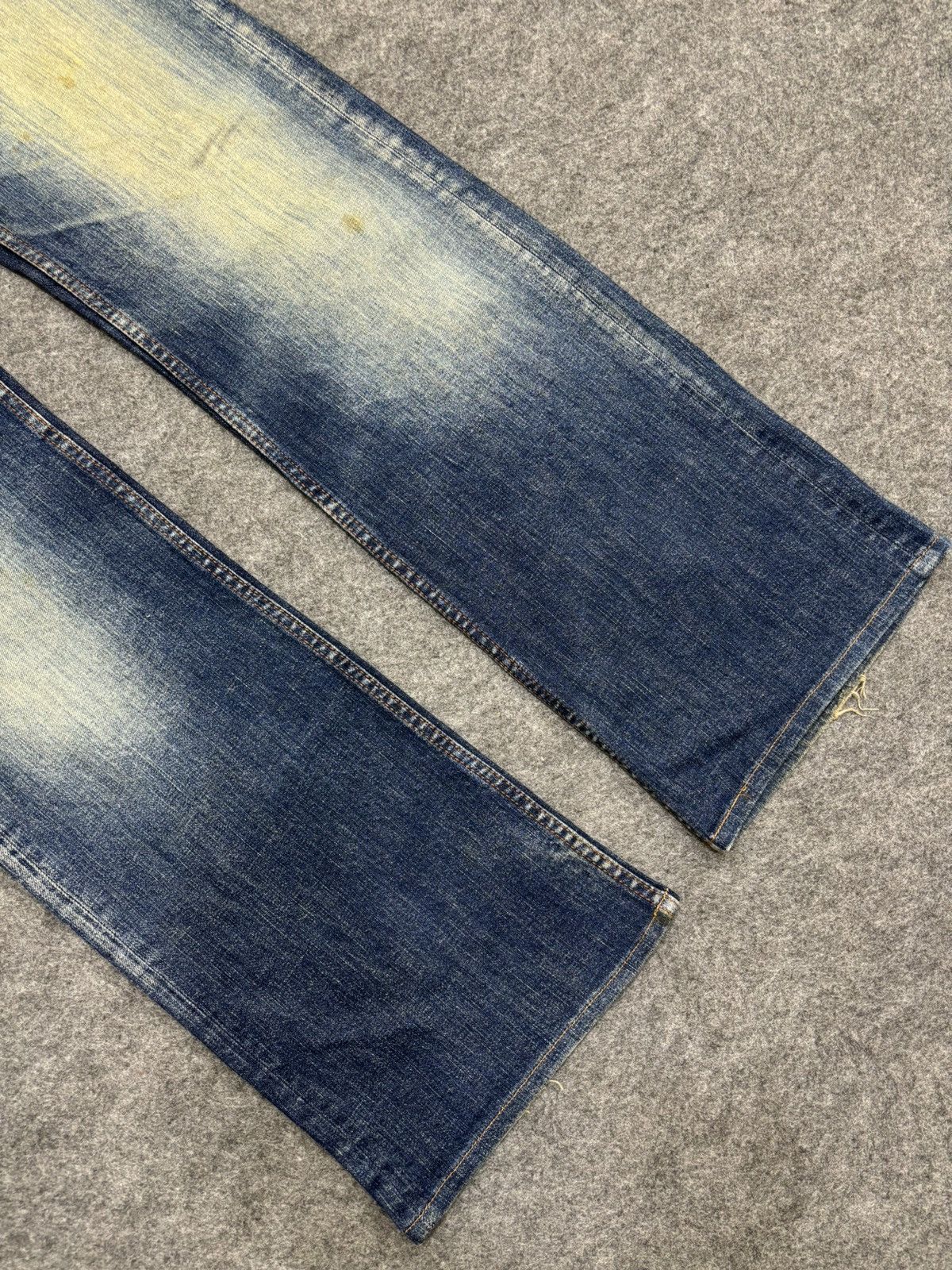 Japanese Brand 💥Super Flare💥Vtg 90s Style Blue Way StoneWash Denim F472 Size US 32 / EU 48 - 13 Thumbnail
