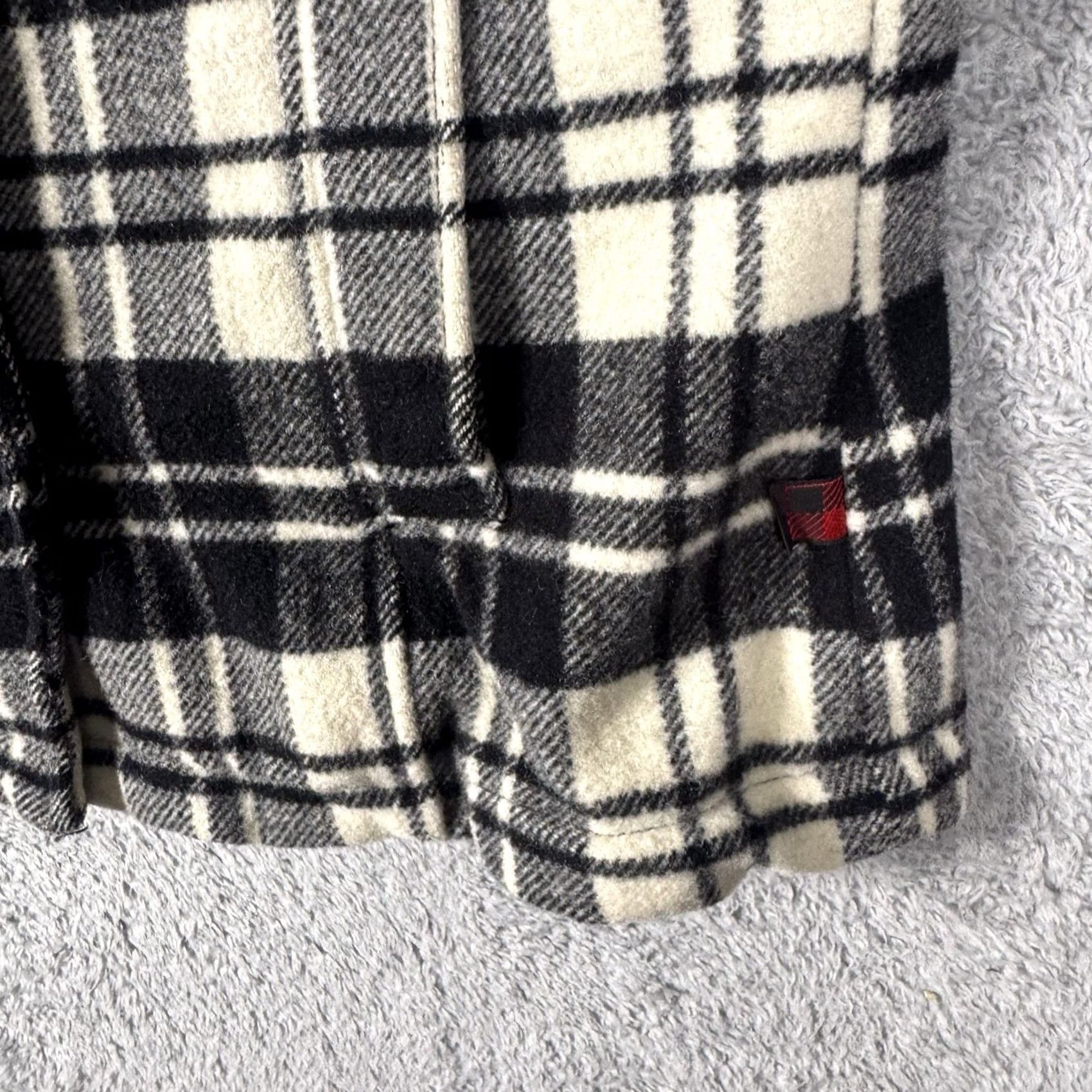 Vintage Woolrich Peacoat Women M Double Breasted Plaid Wool Jacket Winter 15421 Size M / US 6-8 / IT 42-44 - 5 Thumbnail