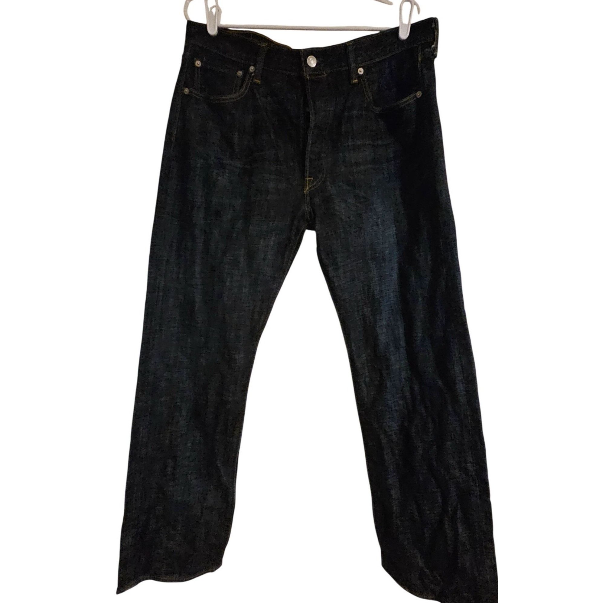 Levi's Levi’s Men’s 501 Button Fly Straight-Leg Jeans Dark Wash 36x Size US 36 / EU 52 - 2 Thumbnail