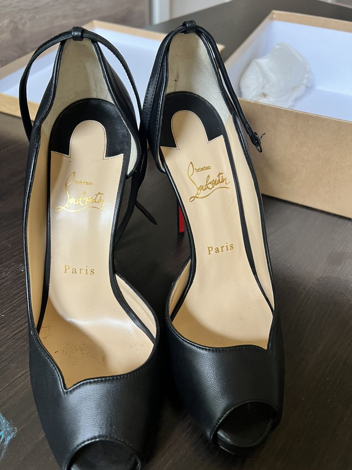 Christian Louboutin Christian Louboutin Jenlove Alta Womens Heels. Size US 8.5 / IT 38.5 - 3 Thumbnail