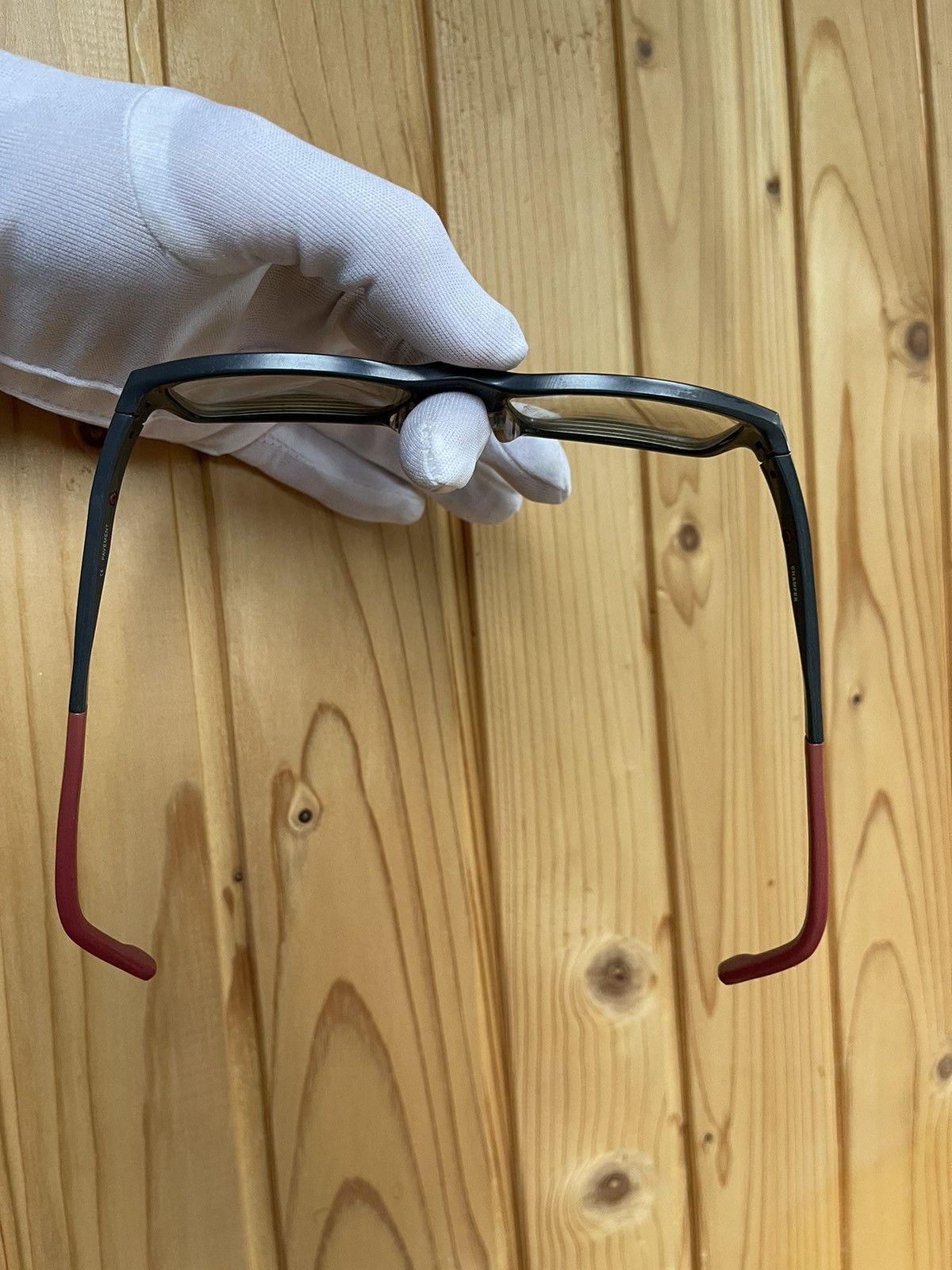 Oakley × Vintage Oakley 00s Chamfer 53 • 18 Pavement glasses red/black Size ONE SIZE - 6 Thumbnail