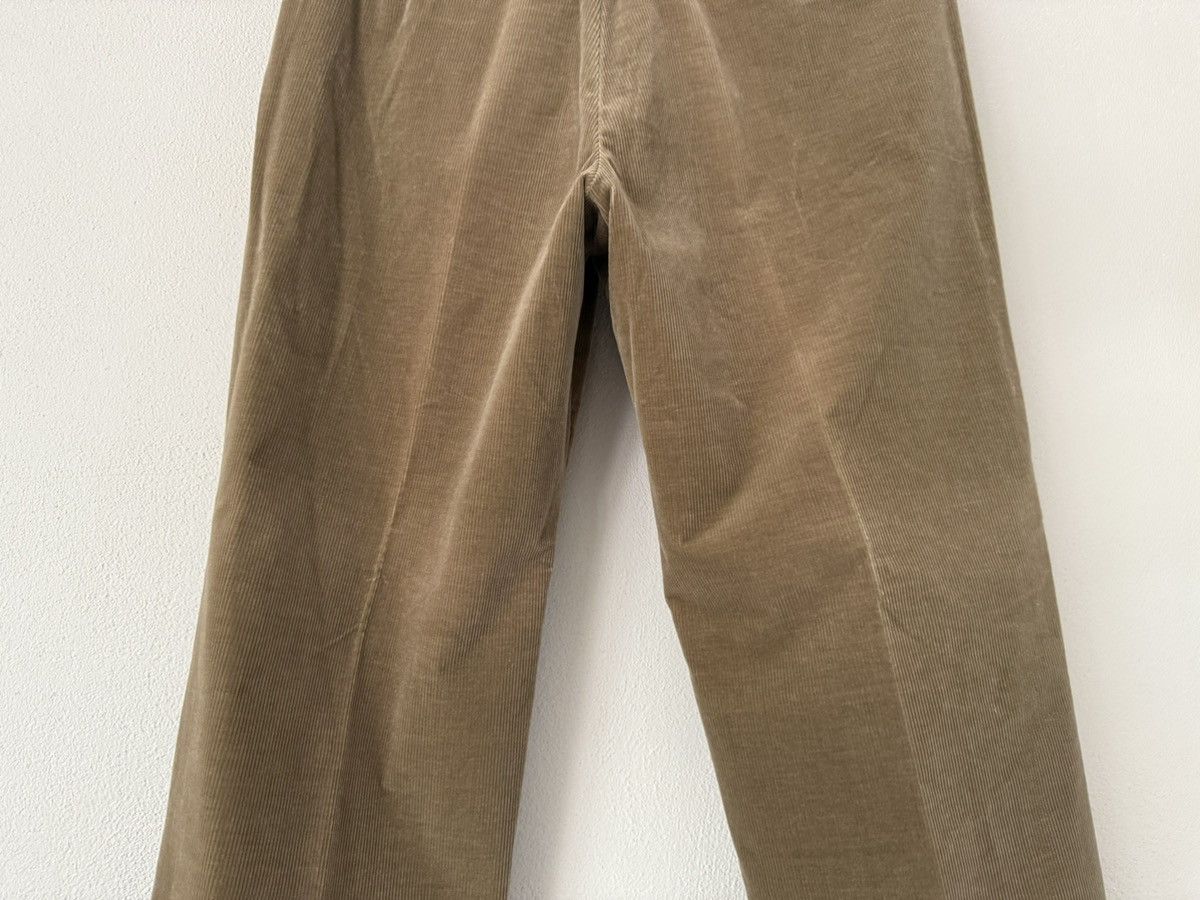 Hermes Hermès Brown Corduroy Trousers with Leather Details Size US 33 - 9 Thumbnail