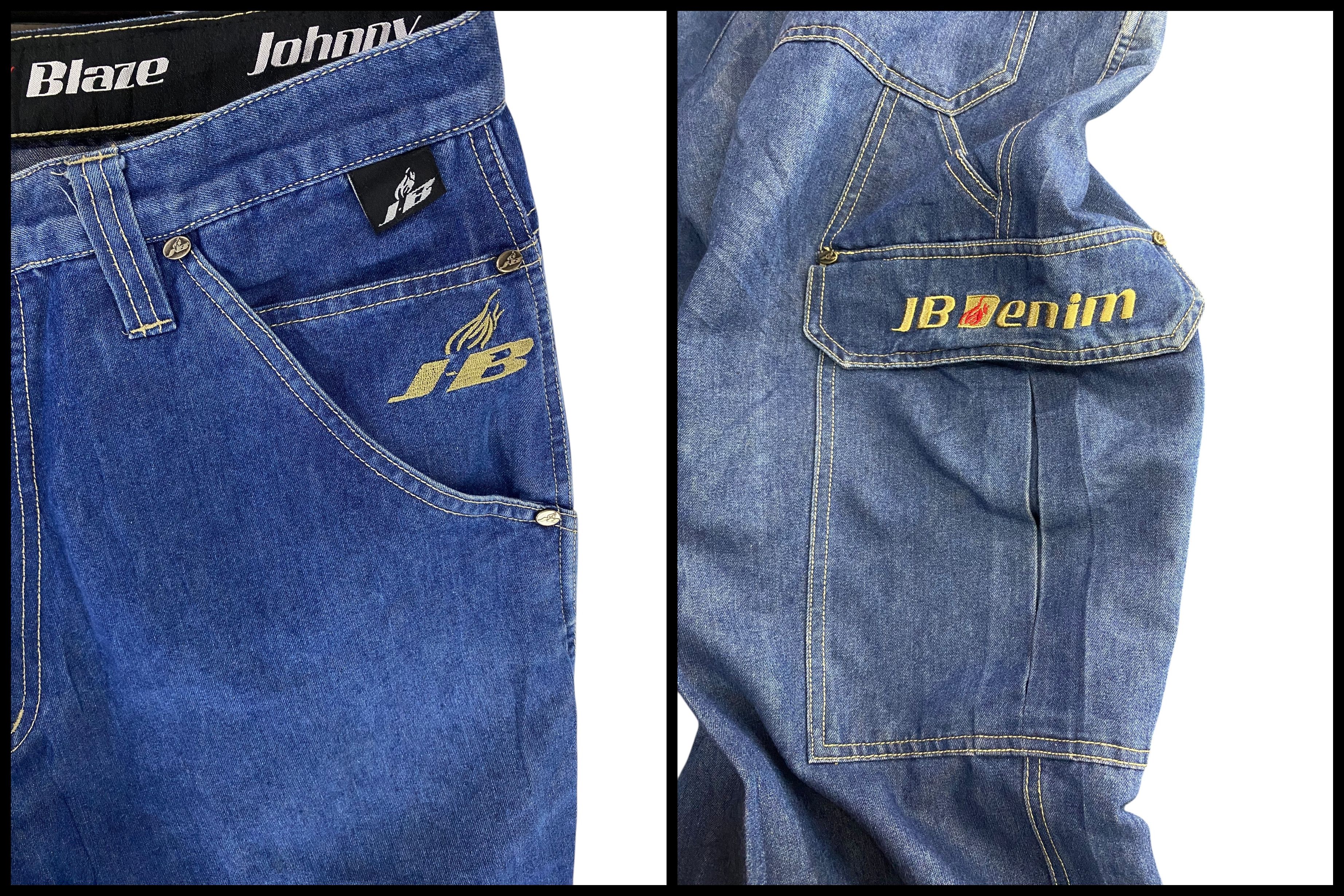 JNCO × Vintage 2000s Johnny Blaze baggy cargo denim pant Size US 35 - 9 Thumbnail