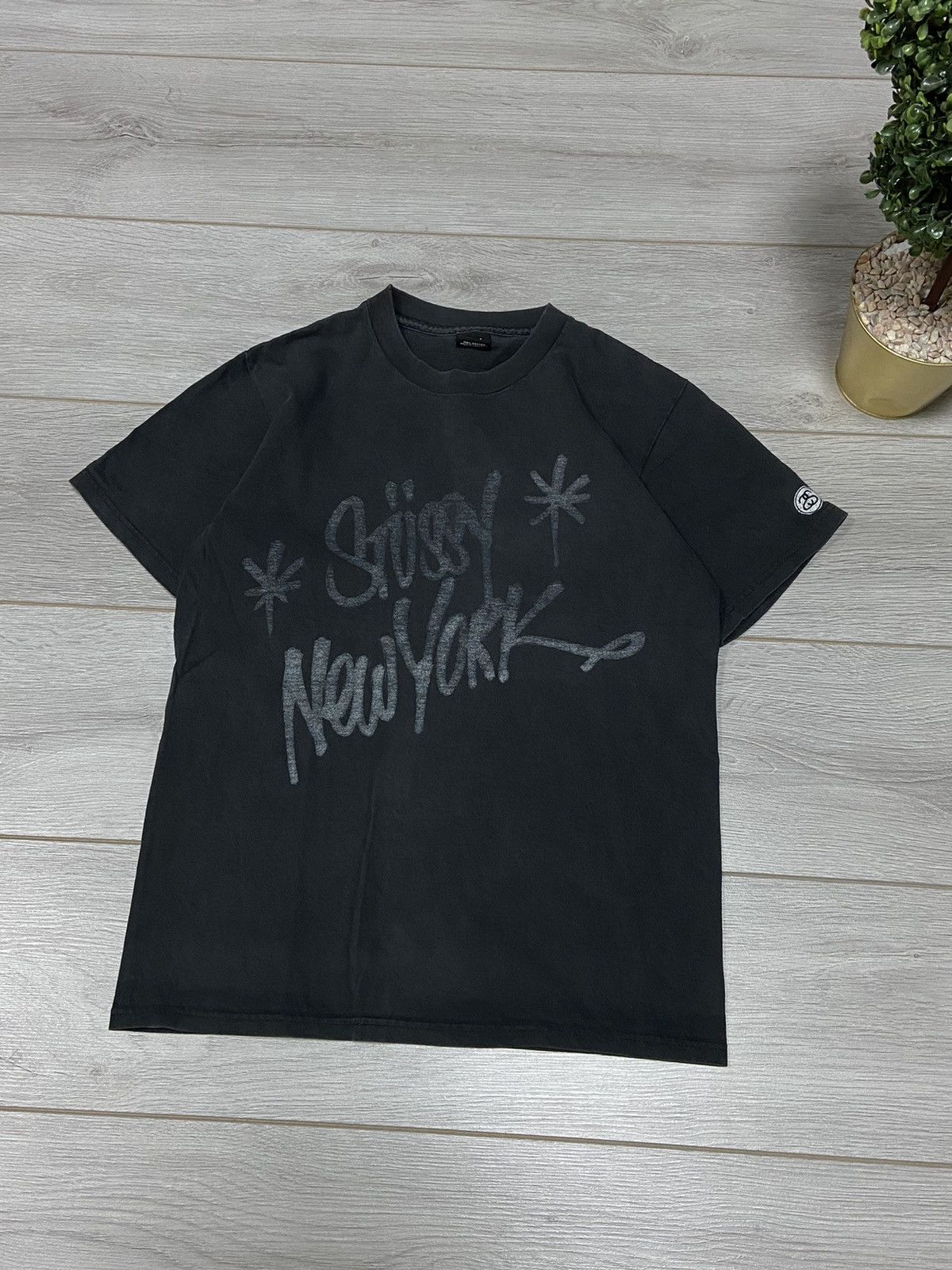 Stussy Stussy New York vintage 90s painted big logo t-shirt Size US S / EU 44-46 / 1 - 5 Thumbnail