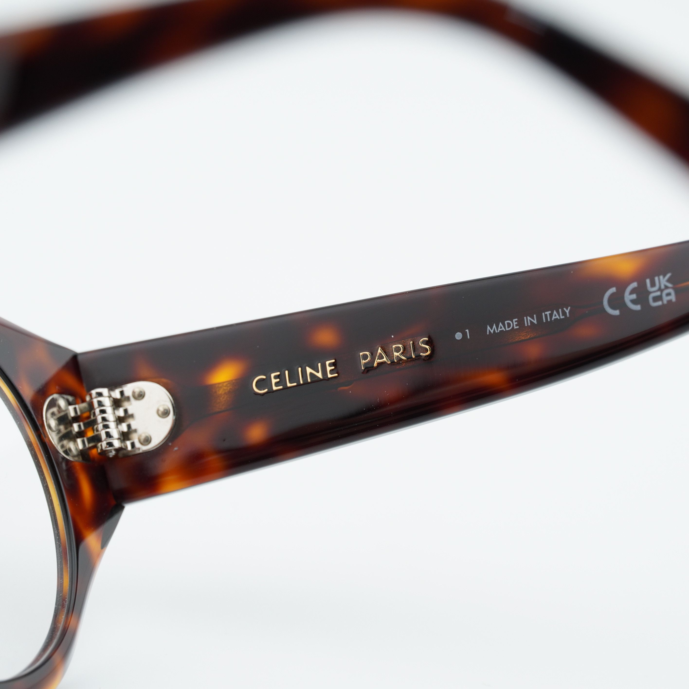 Celine Celine CL50123I 052 Eyeglasses Havana 48mm Round Frame Size ONE SIZE - 10 Thumbnail