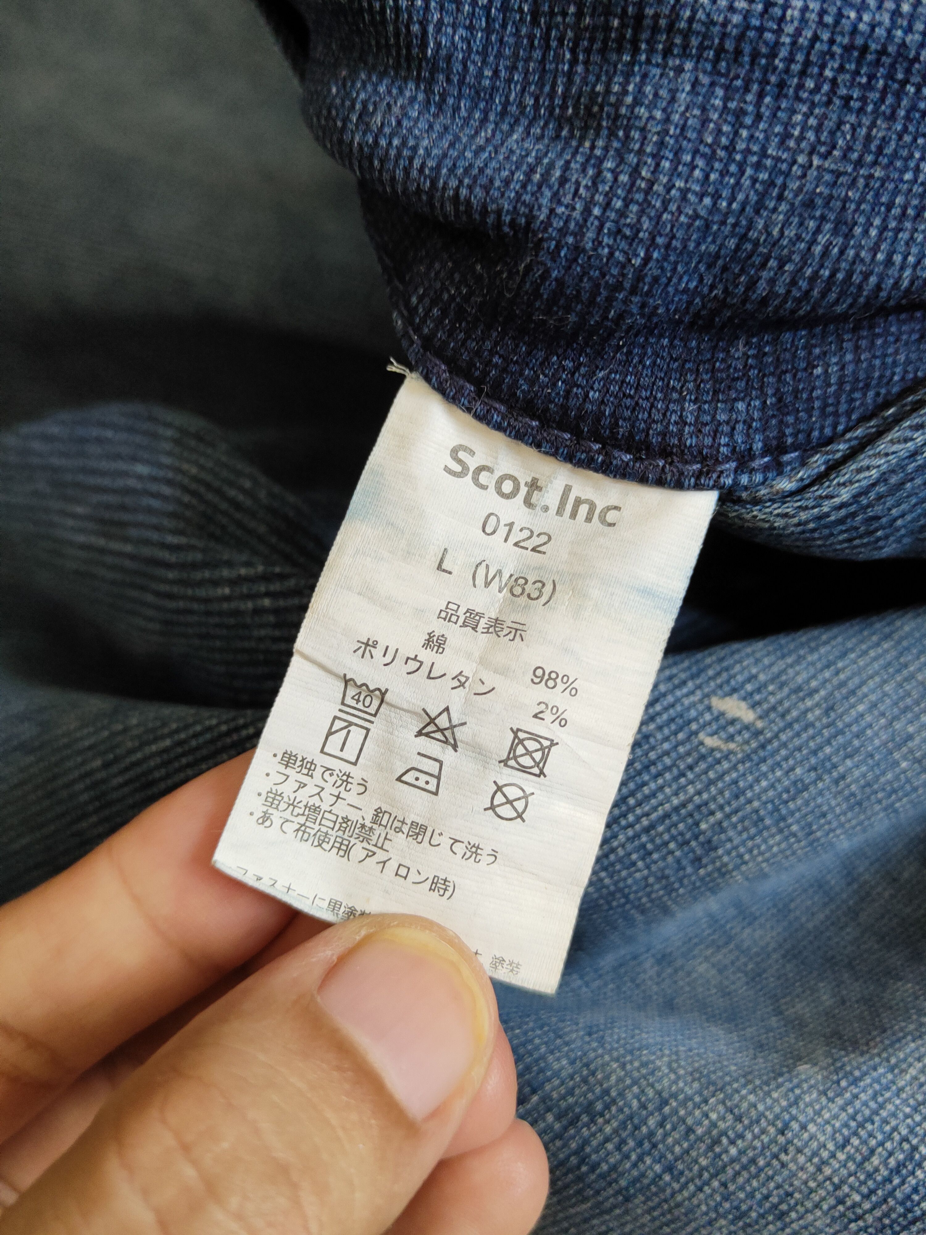 Japanese Brand × Vintage Scot.Inc Blue Faded Distressed Ripped Jogger Jeans #S1852 Size US 32 / EU 48 - 12 Thumbnail