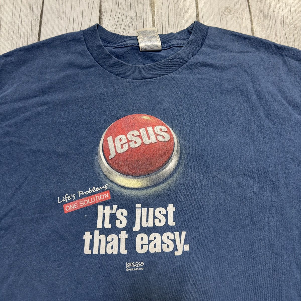 Alstyle × Vintage Vintage Jesus tee Size US L / EU 52-54 / 3 - 3 Thumbnail