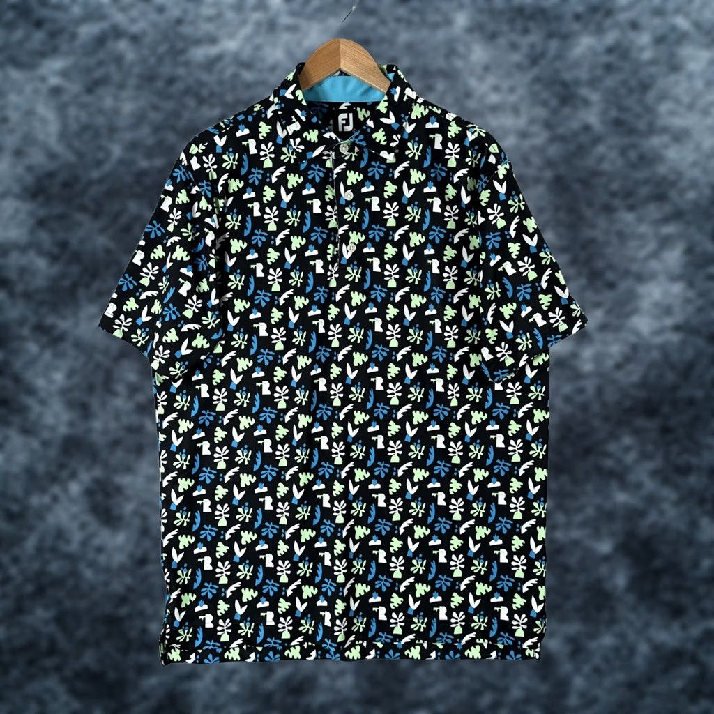 Footjoy FootJoy Palm Springs Jungle Leaves Polo Shirt Mens Large Multicolor Golf Stretch Size US L / EU 52-54 / 3 - 1 Thumbnail