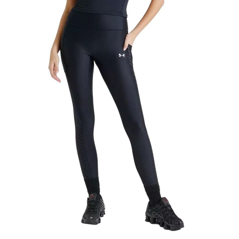 Under Armour Women's Under Armour Emboss Black Leggings - Size XS - New Size 24" / US 00 / IT 34 - 5 Thumbnail