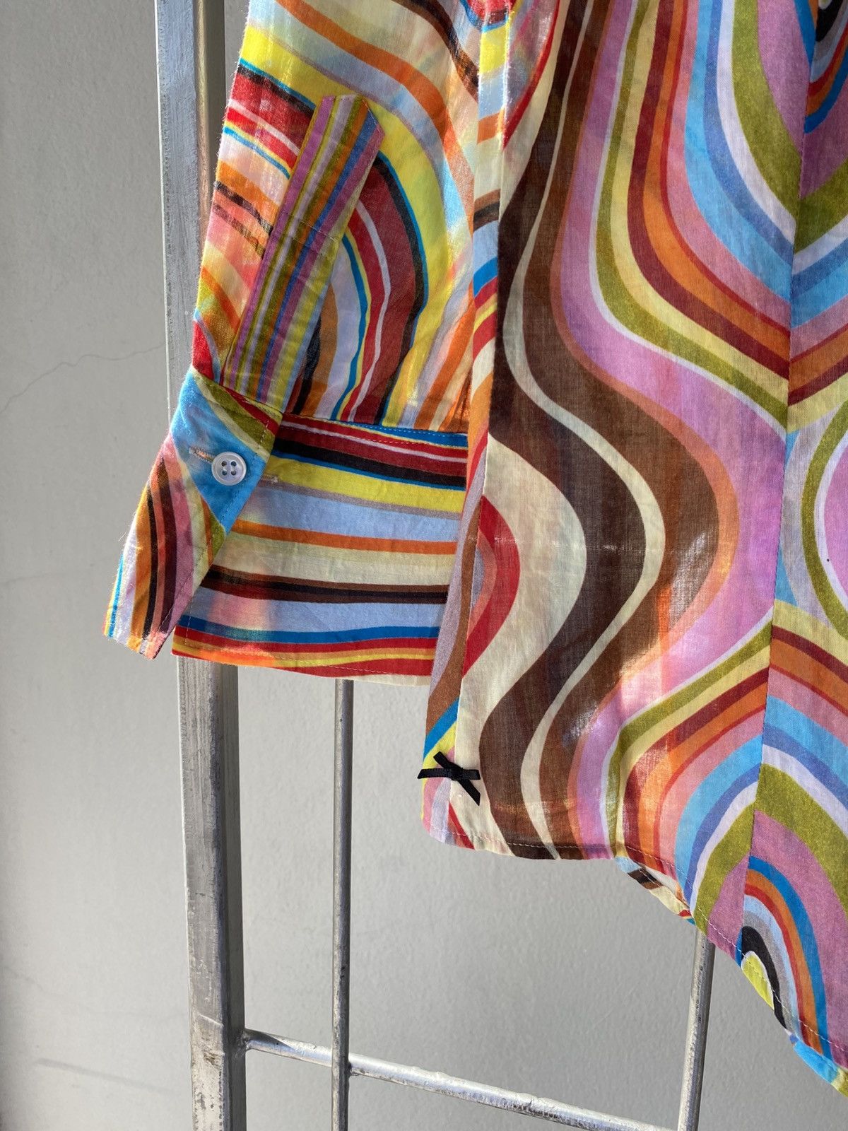Paul Smith Paul Smith BLACK Multicolor Psychedelic Wave Shirt Size S / US 4 / IT 40 - 5 Thumbnail